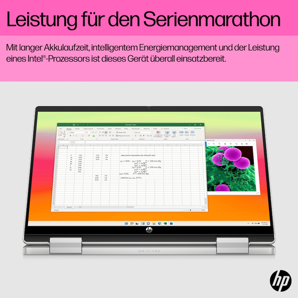 HP Convertible Notebook »14-ek1274ng«, 35,6 cm, / 14 Zoll, Intel, Core i7, Iris Xe Graphics, 512 GB SSD