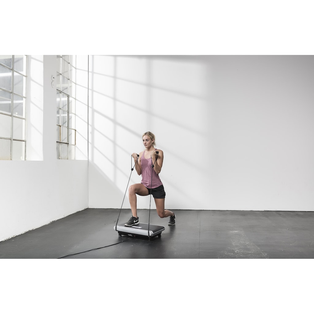 MOTIVE FITNESS by U.N.O. Vibrationsplatte »Elegance«, 200 W, 30 Intensitätsstufen, (Set, mit Trainingsbändern)