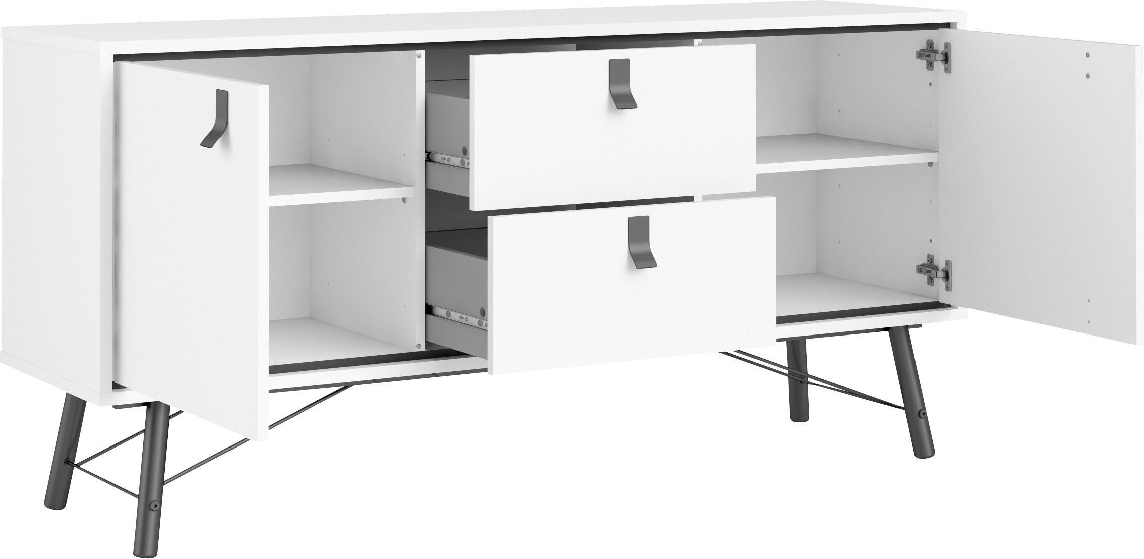 andas Sideboard »Ry Aufbewahrung, Schubladenschrank,«, Breite 150 cm, Höhe 72 cm, Kommode mit 2 Türen und 2 Schubläden