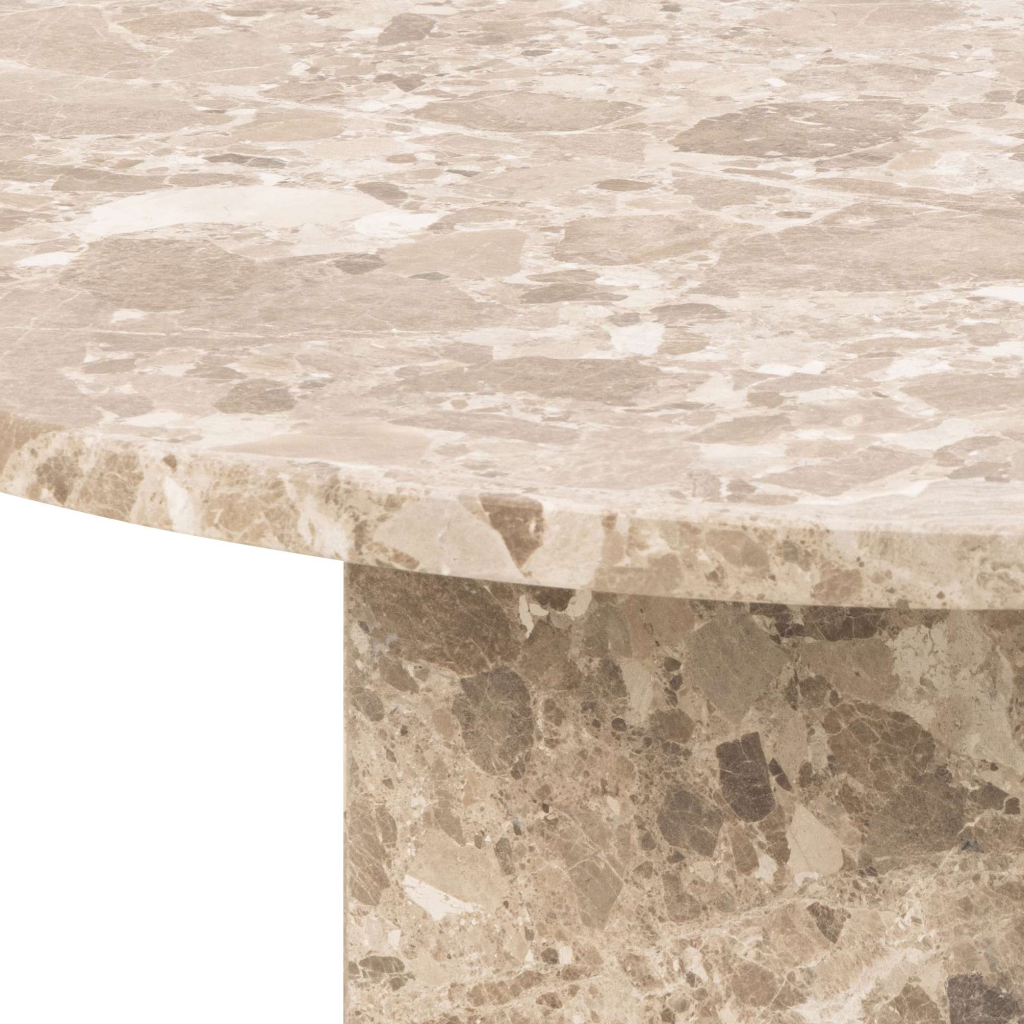ACTONA GROUP Couchtisch »Naxos«, Rund Couchtisch, matt Latte lackiert Marmor, Ø80x42cm