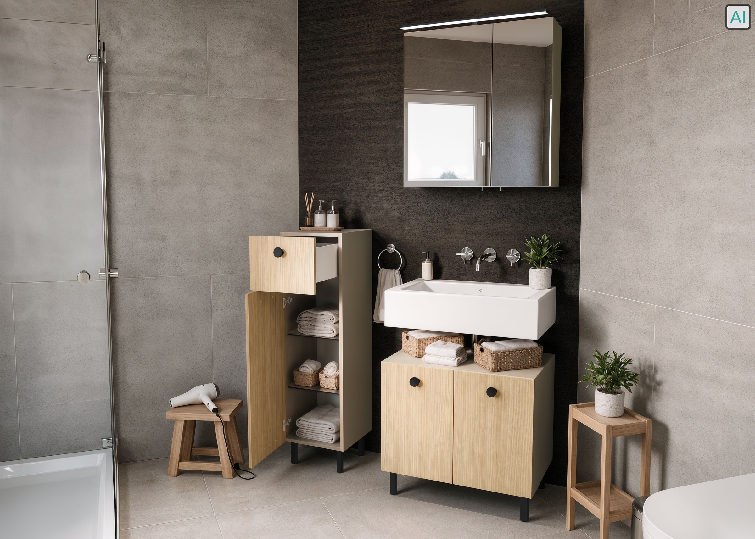 OPTIFIT Midischrank »Riff« Breite 32,5 cm, schnelle Montage mit OPTIsnap