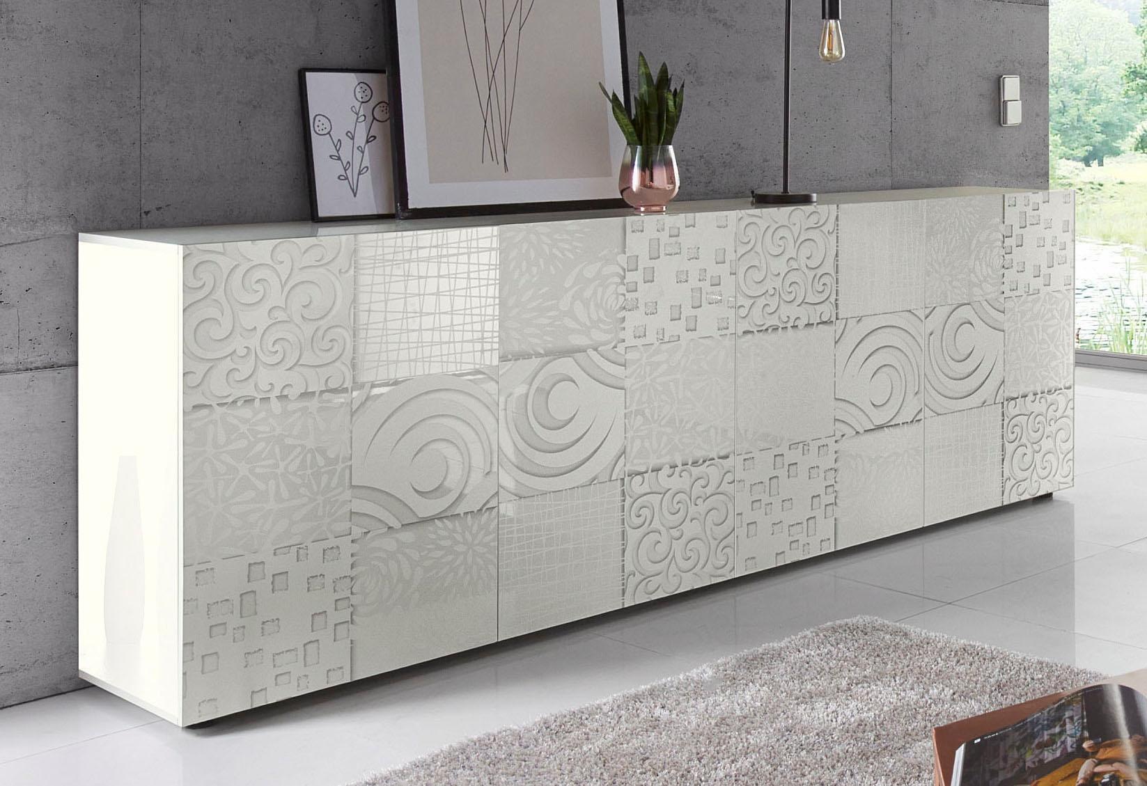 Home affaire Sideboard "Miro" Breite 241 cm mit dekorativem Siebdruck günstig online kaufen