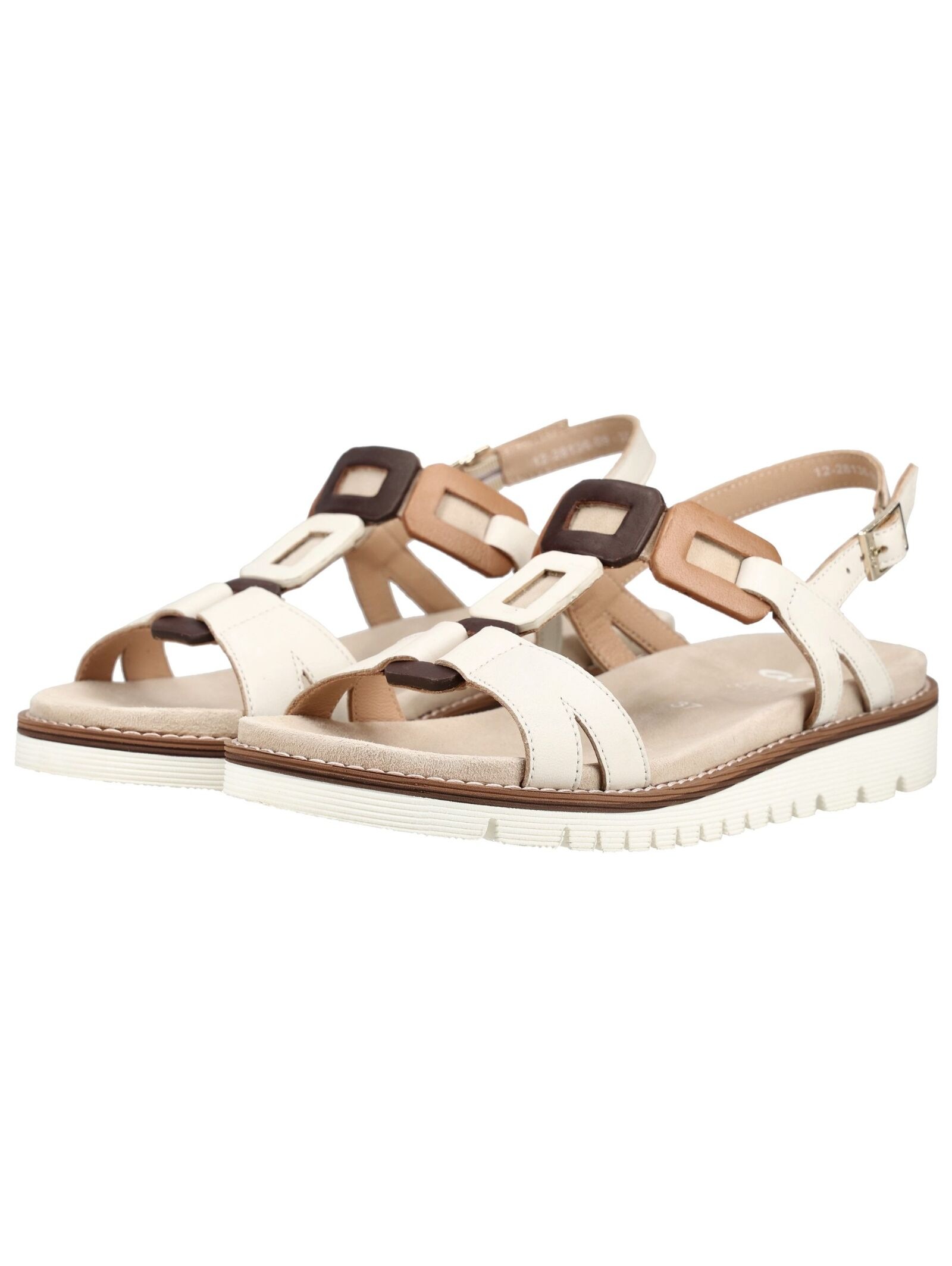 Ara Sandals Smooth Leather White/Brown 40 3