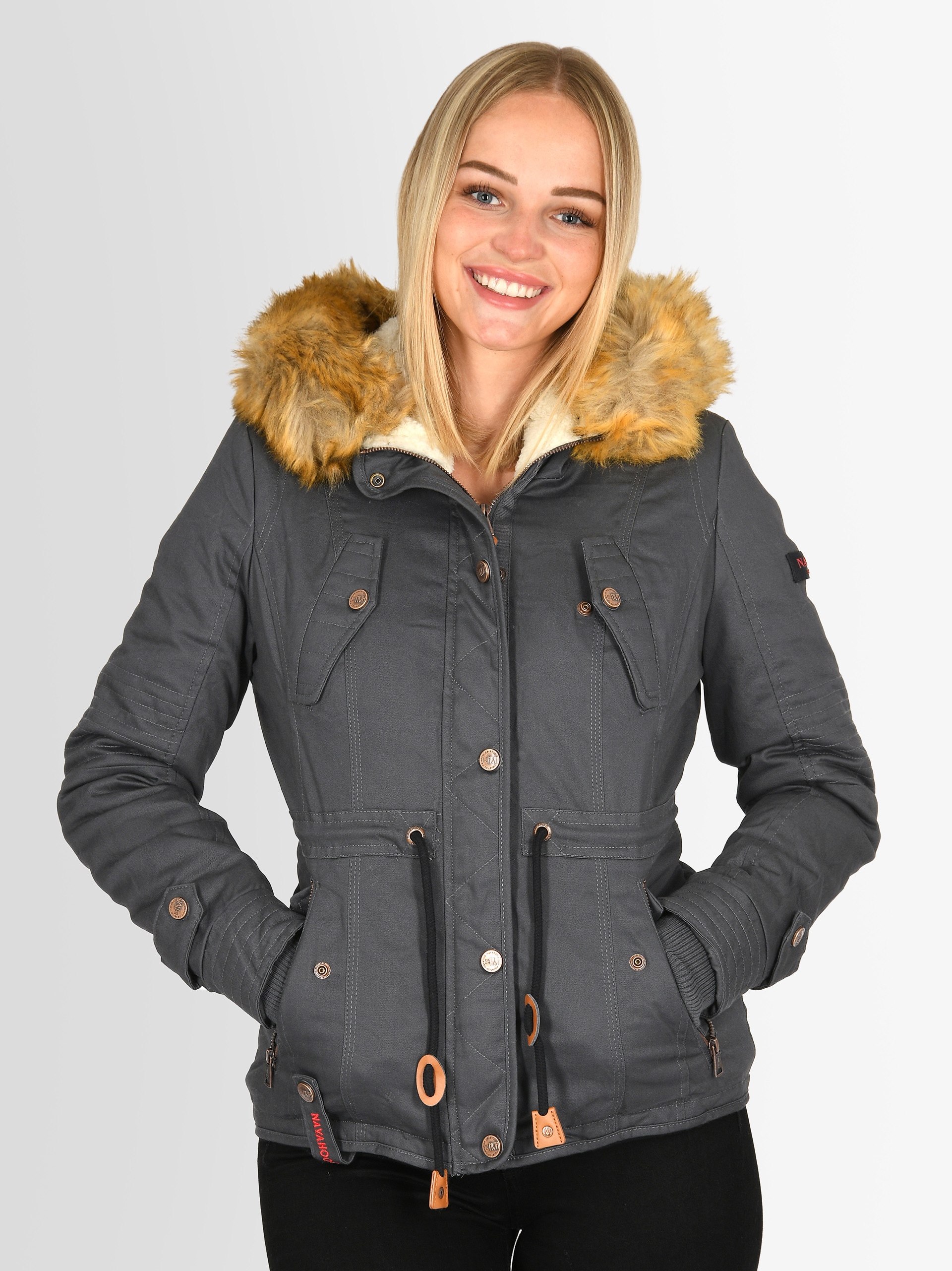 Navahoo Winterjacke »Pearl«, mit warmem Teddyfell