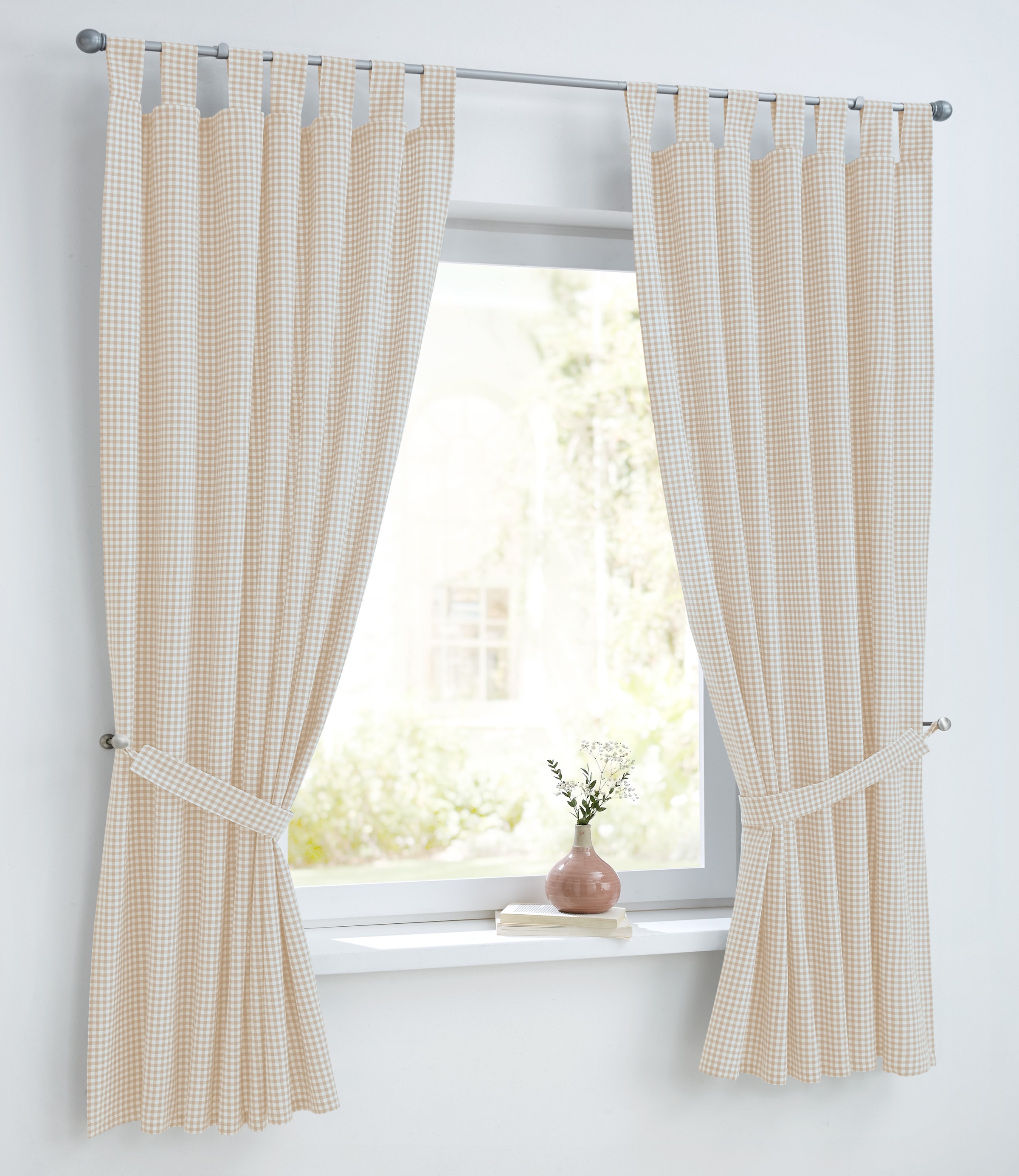 Kutti Vorhang "Cottage Vorhang" Schlaufen 1 Stk. tlg. Gardine kariert, Baum günstig online kaufen