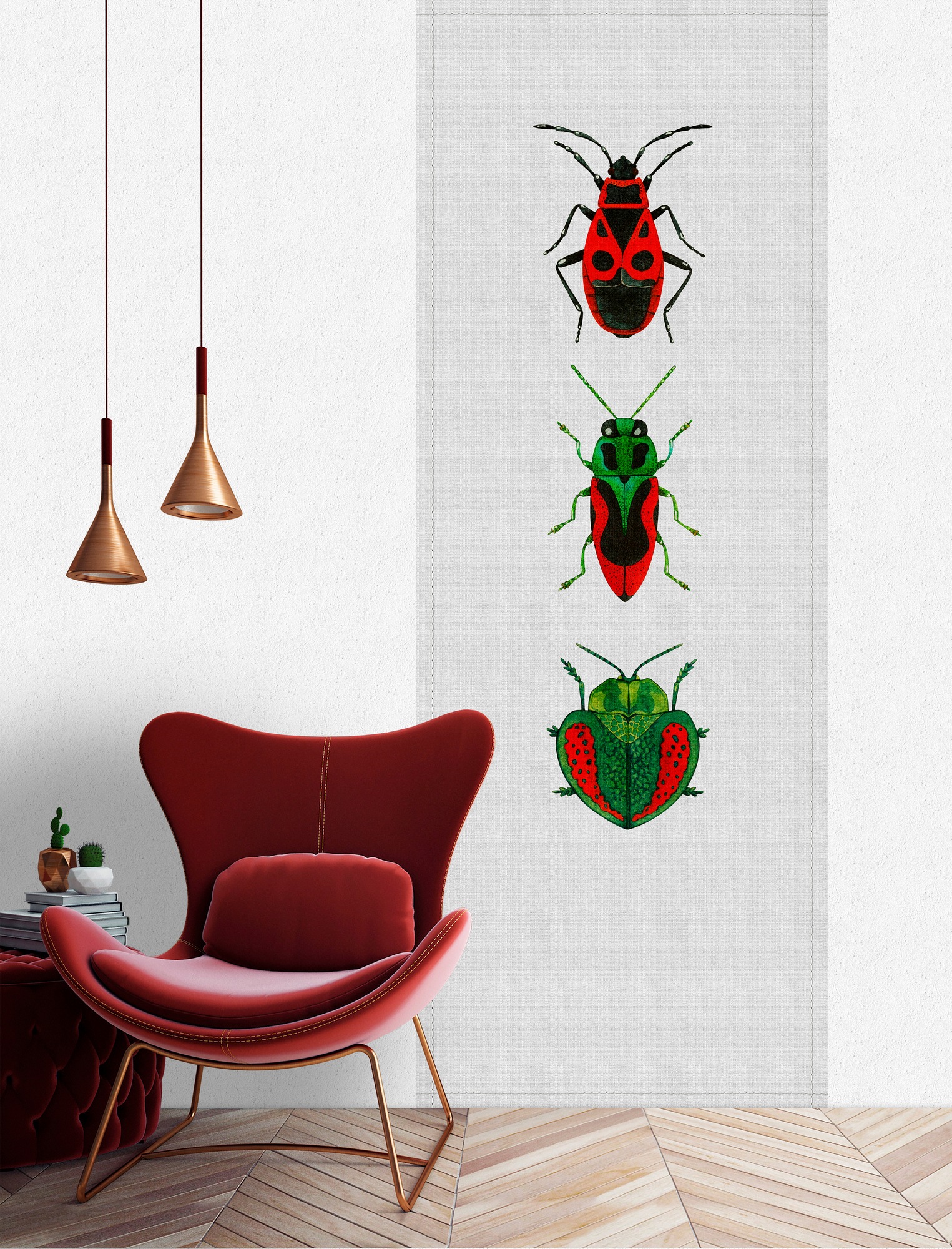 living walls Fototapete »Walls by Patel Buzz Panels 3«, Vlies, Wand, Schräge