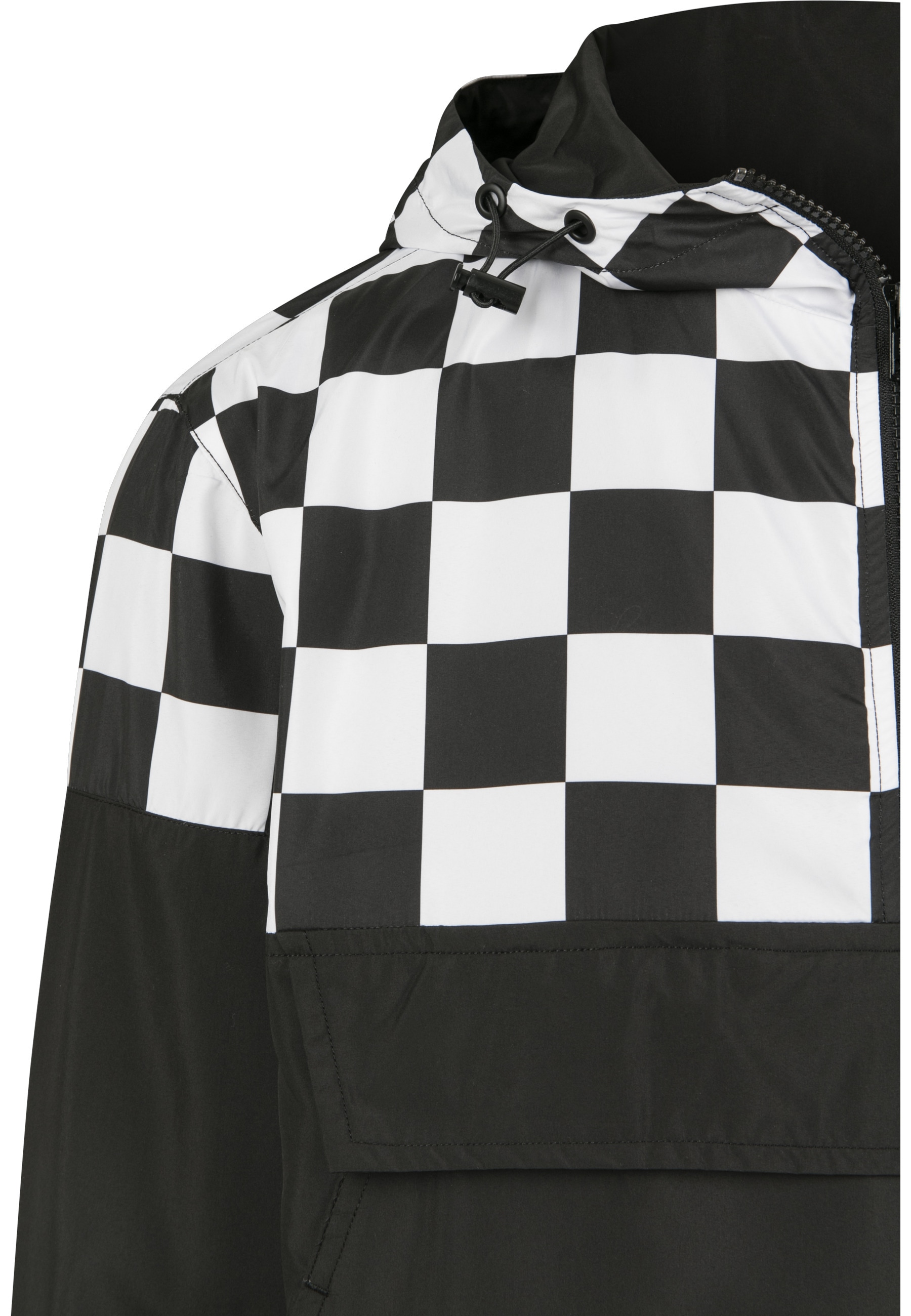 URBAN CLASSICS Langmantel »Urban Classics Herren Check Pull Over Jacket«