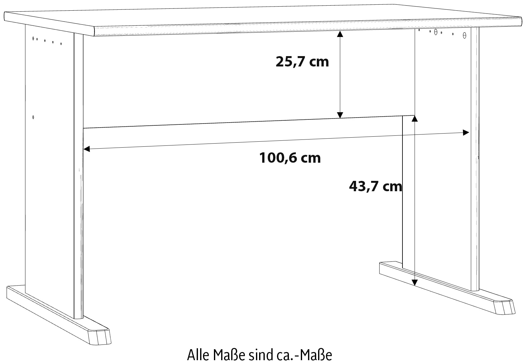 FORTE Schreibtisch »Tempra«, Breite 108 cm