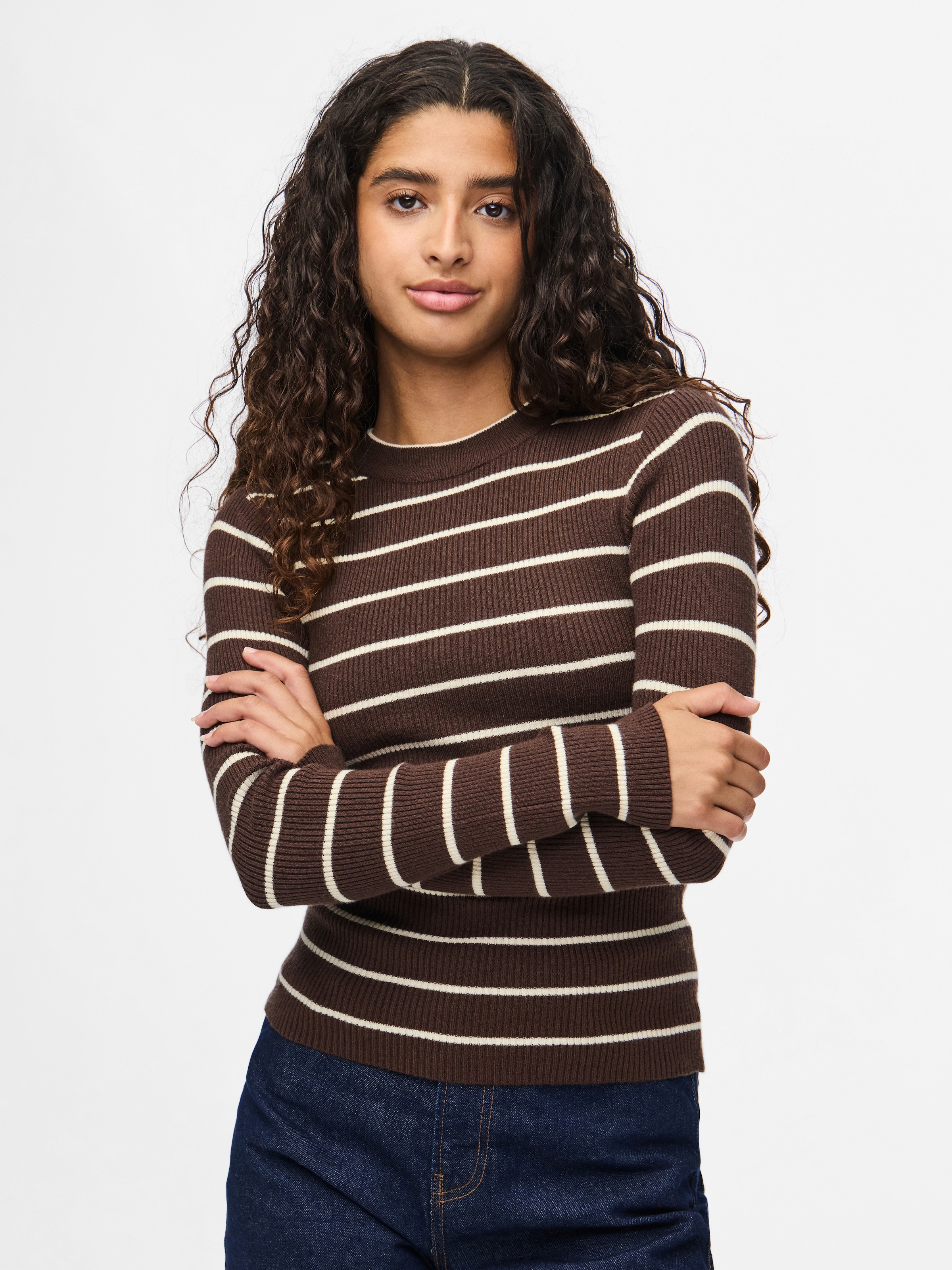 pieces "PCMIRA NEW LS O-NECK KNIT NOOS BC" Viskosemischung