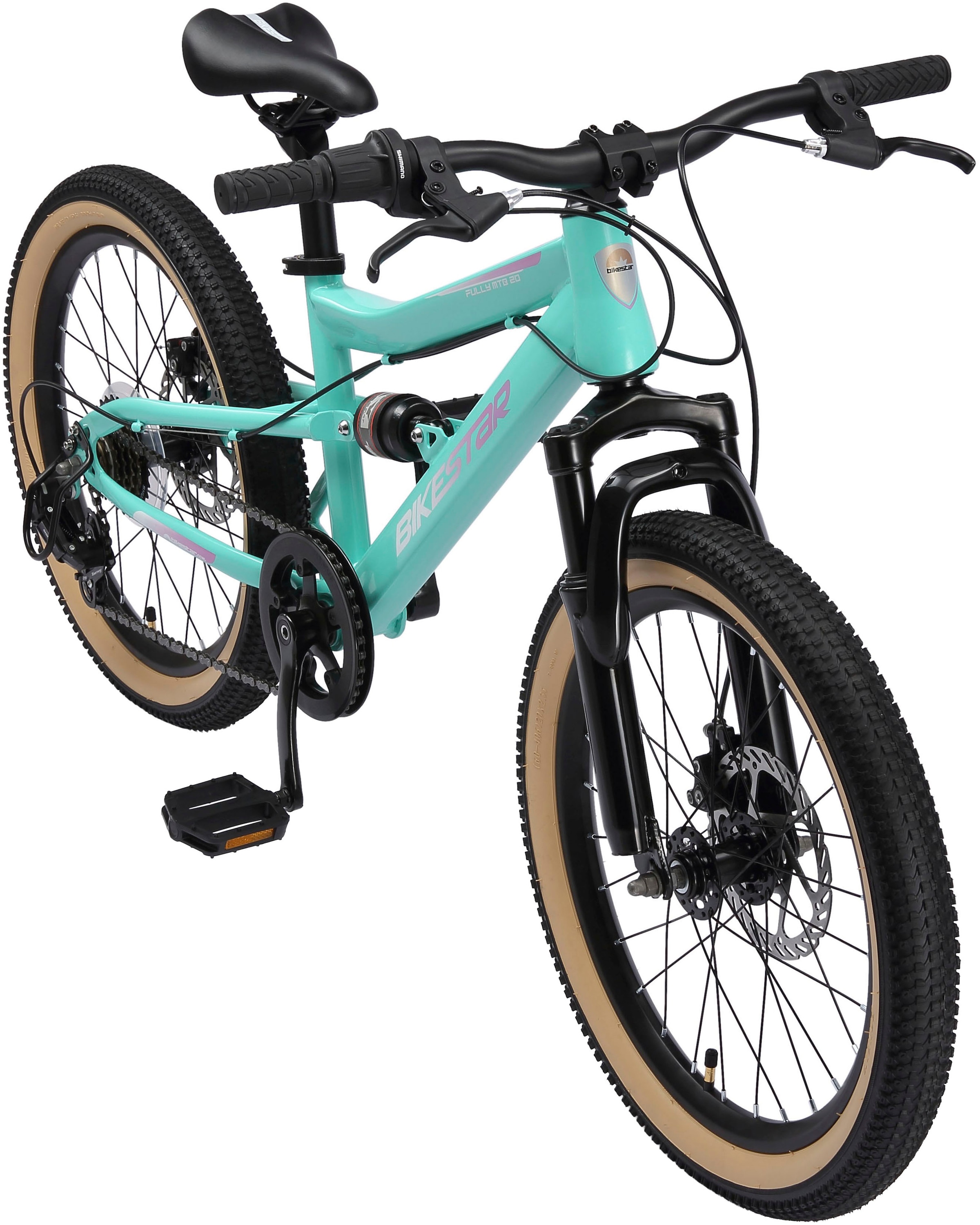 Bikestar Jugendfahrrad, 7 Gang, Shimano, RD-TY21 Schaltwerk, Kettenschaltung