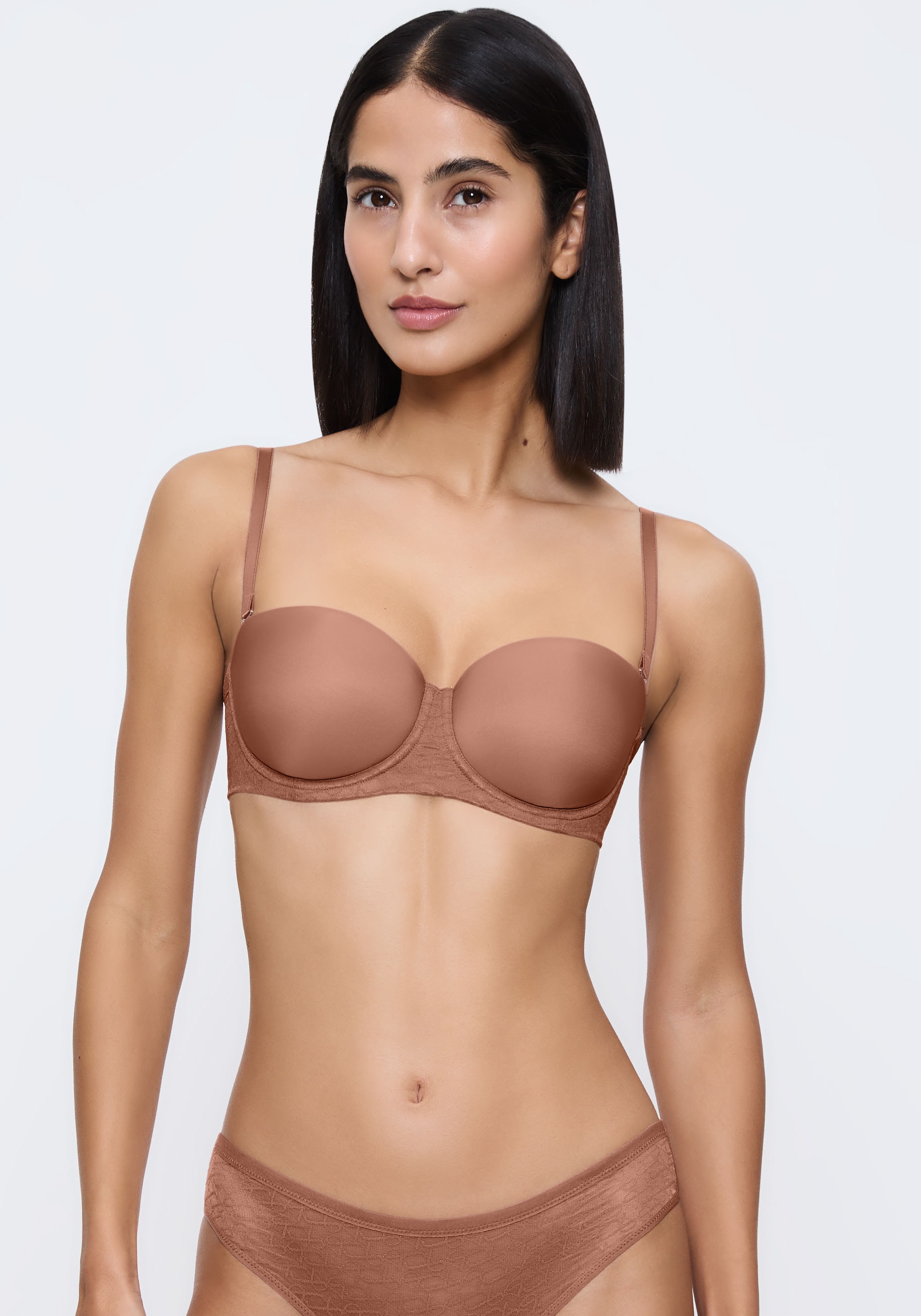 Triumph Bügel-BH "Signature Sheer" Monogramm-Tüll, abnehmbare Träger, nahtlose Cups