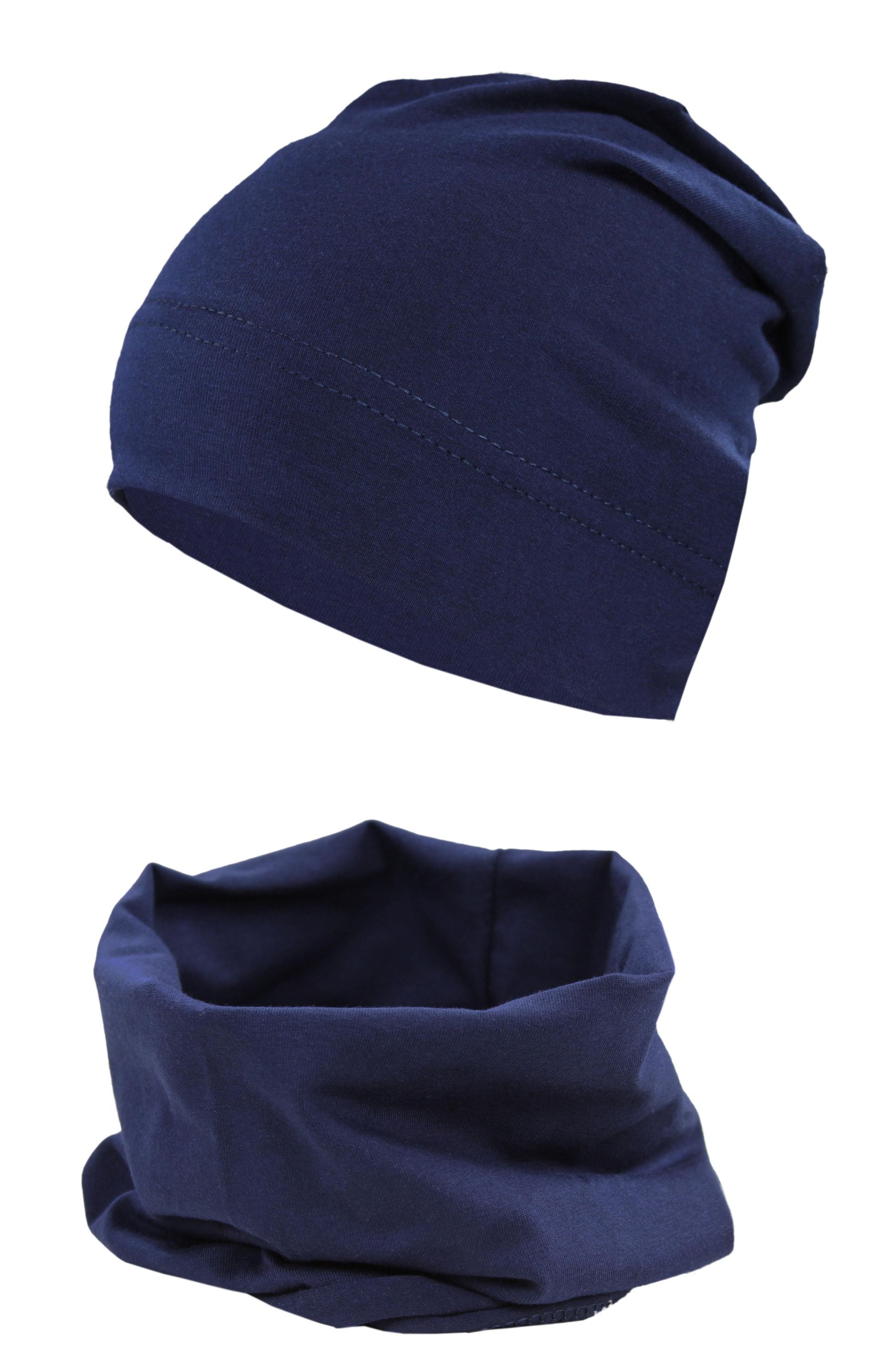 TupTam Beanie "Mütze Jungen Beanie Mütze und Schlauchschal 2er Set"