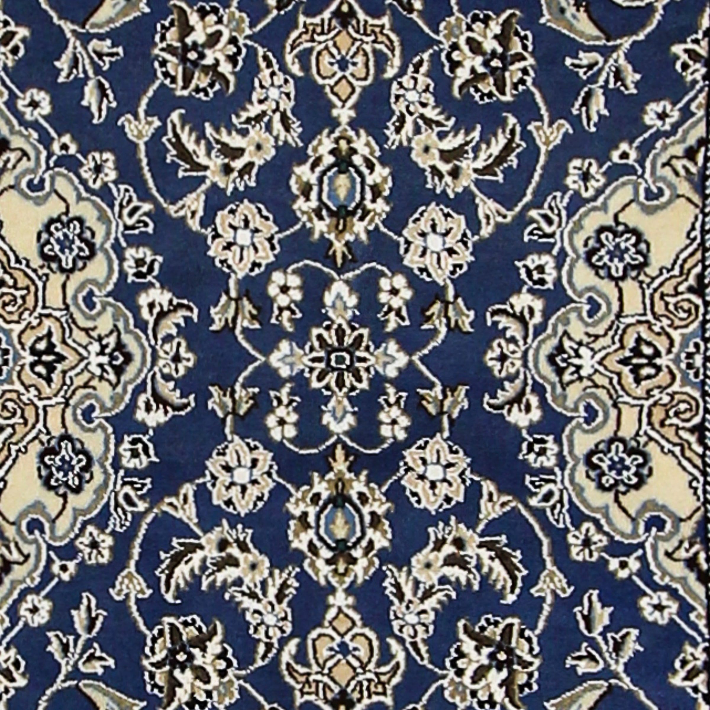 morgenland Orientteppich »Perser - Nain - Royal - 200 x 60 cm - blau«, rechteckig, Wohnzimmer, Handgeknüpft, Einzelstück mit Zertifikat