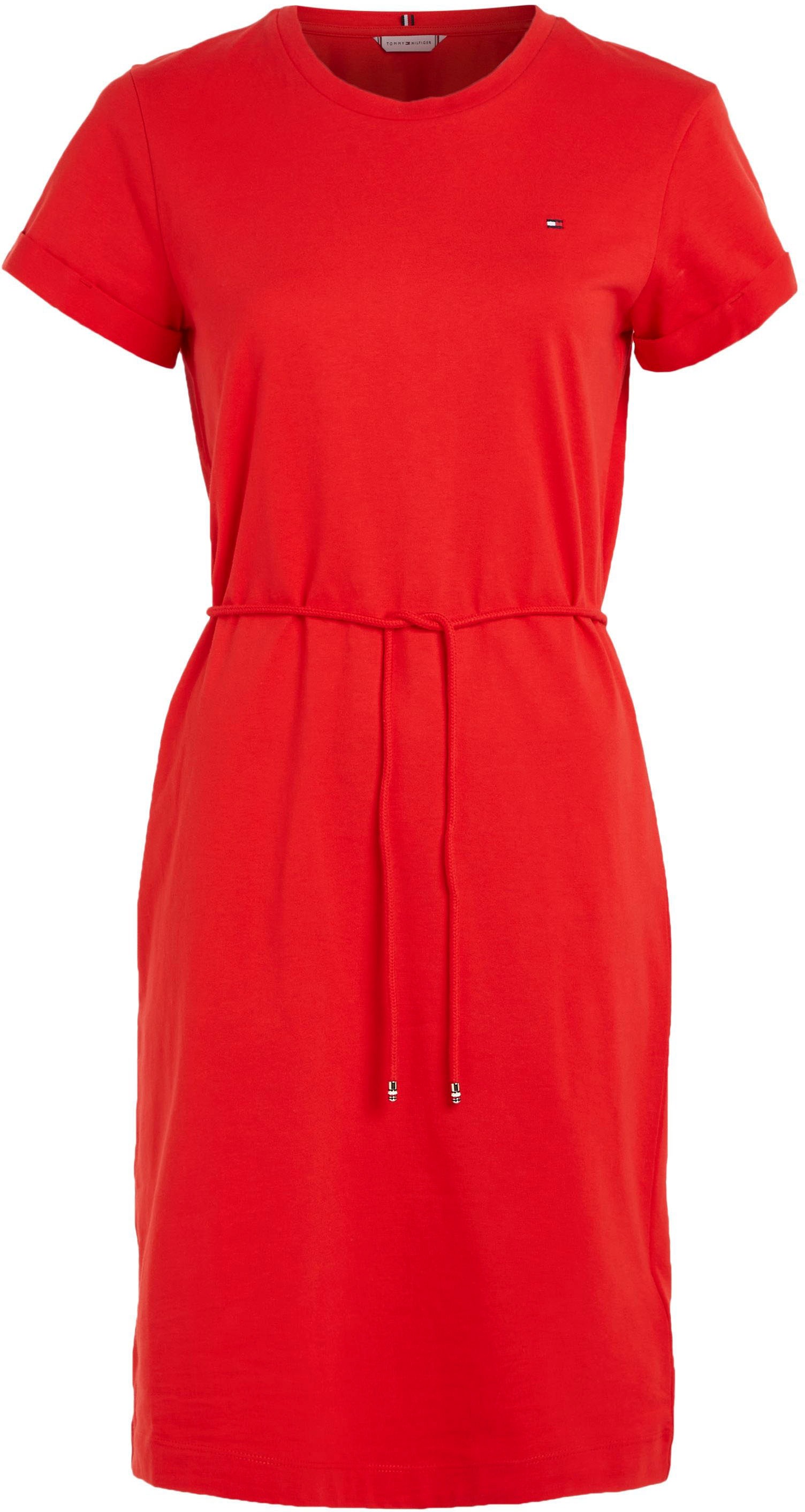 Tommy Hilfiger Shirtkleid »1985 REG C-NK SHORT DRESS SS«, mit niedlichem Schleifenband an der Taille
