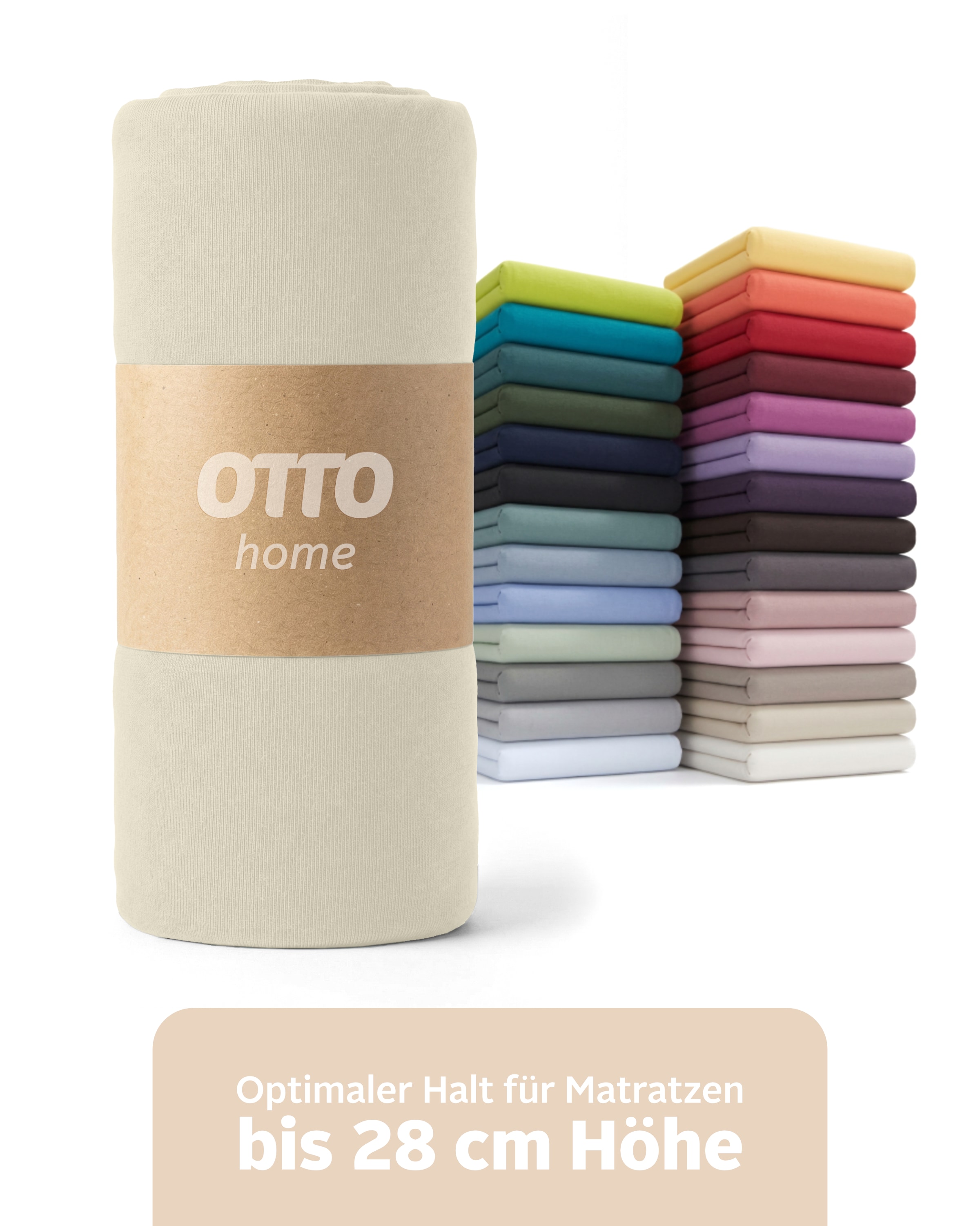 OTTO home "BLACKBERRY in PREMIUM und BASIC Qualität, 100% Baumwolle" für hohe Matratzen bis 28 cm, Bettlaken, Spannbetttuch, Boxspring
