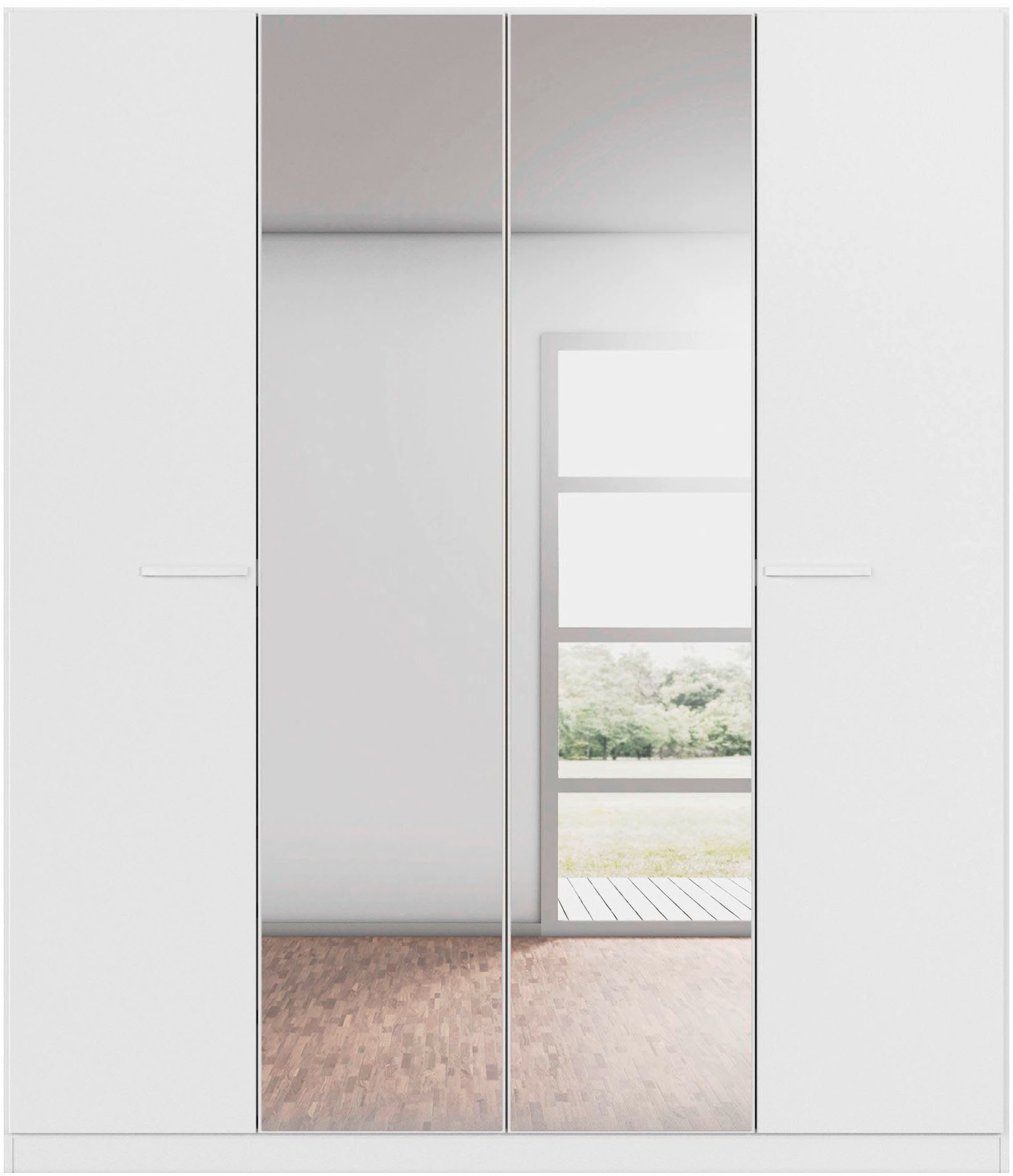rauch Drehtürenschrank »Kleiderschrank Schrank Garderobe TOPSELLER OTELI inkl. Inneneinteilung«, (erhältlich in Breiten 91-360 cm, ab Breite 136cm inkl. Innenschubladen), mit zusätzlichen Einlegeböden, optional mit Spiegel MADE IN GERMANY