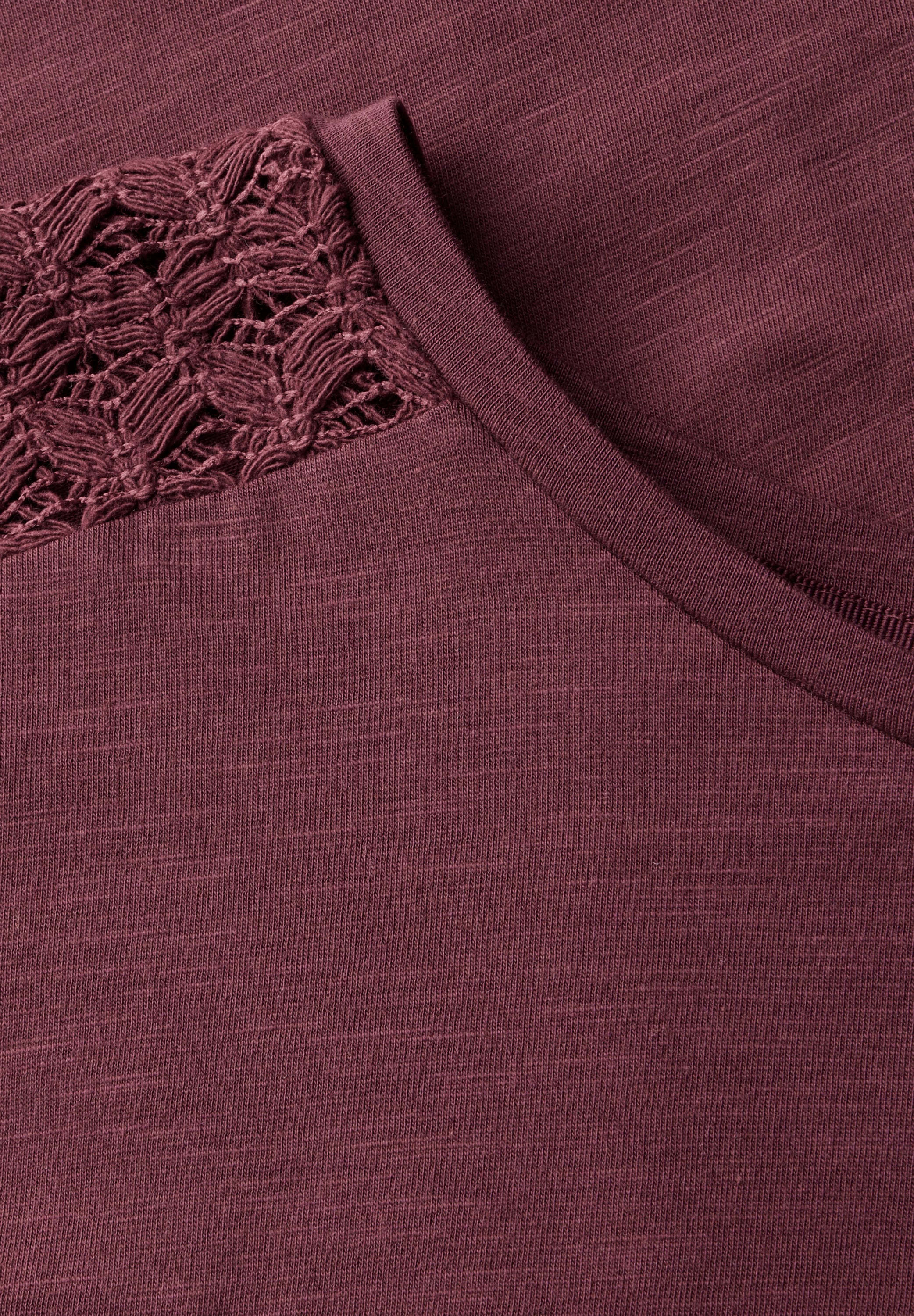 STREET ONE Spitzenshirt, im soften Baumwoll-Mix