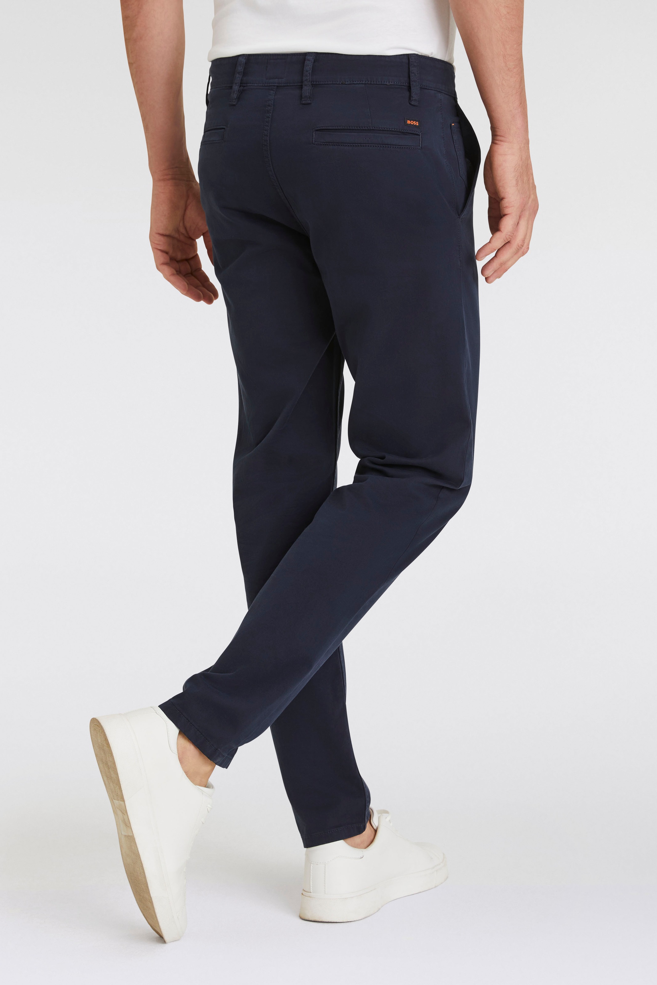 BOSS Satin Chino Navy - Größe W 36 - L 32 günstig online kaufen