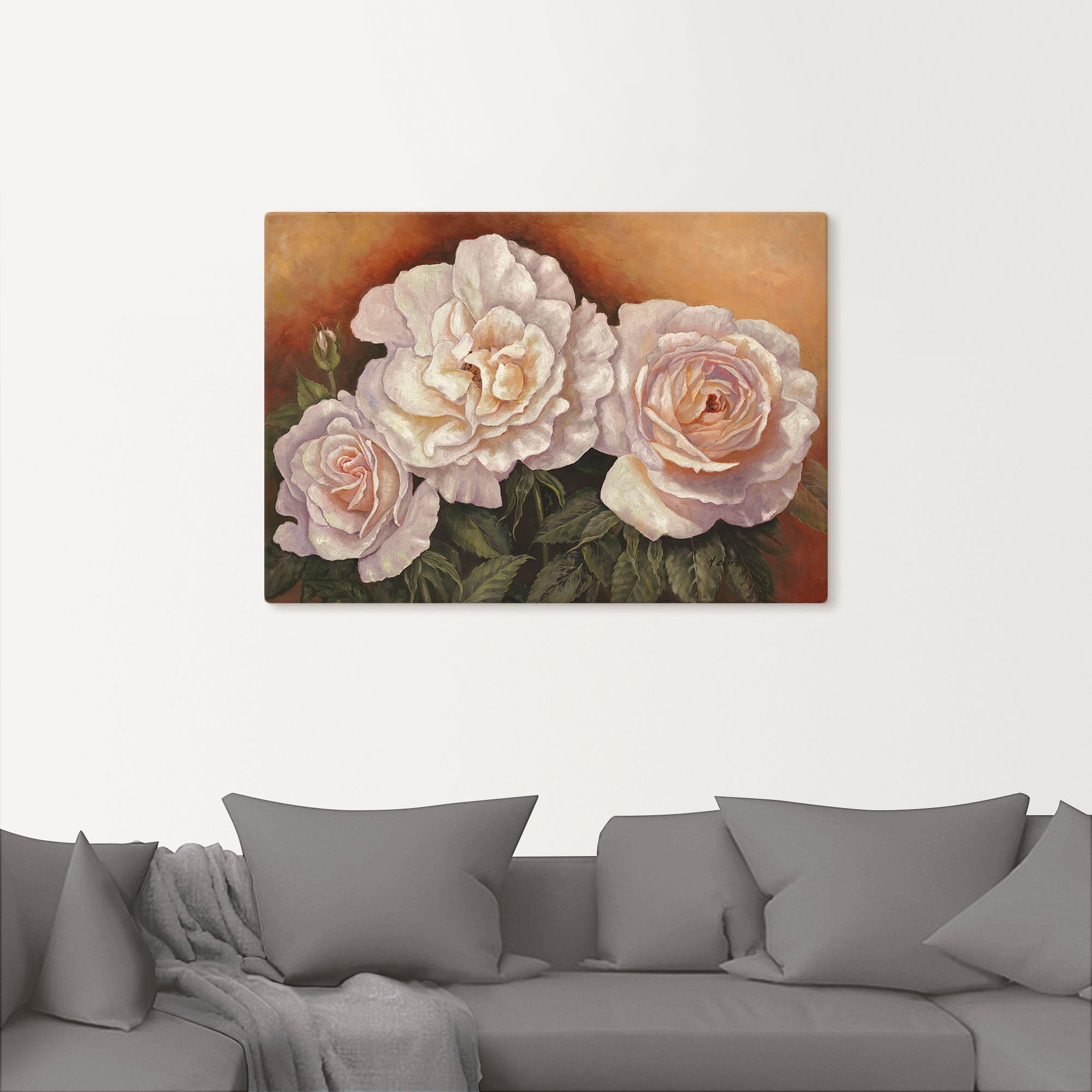 Artland Wandbild »Wildrosen«, Blumen, (1 St.), als Leinwandbild, Poster in verschied. Größen