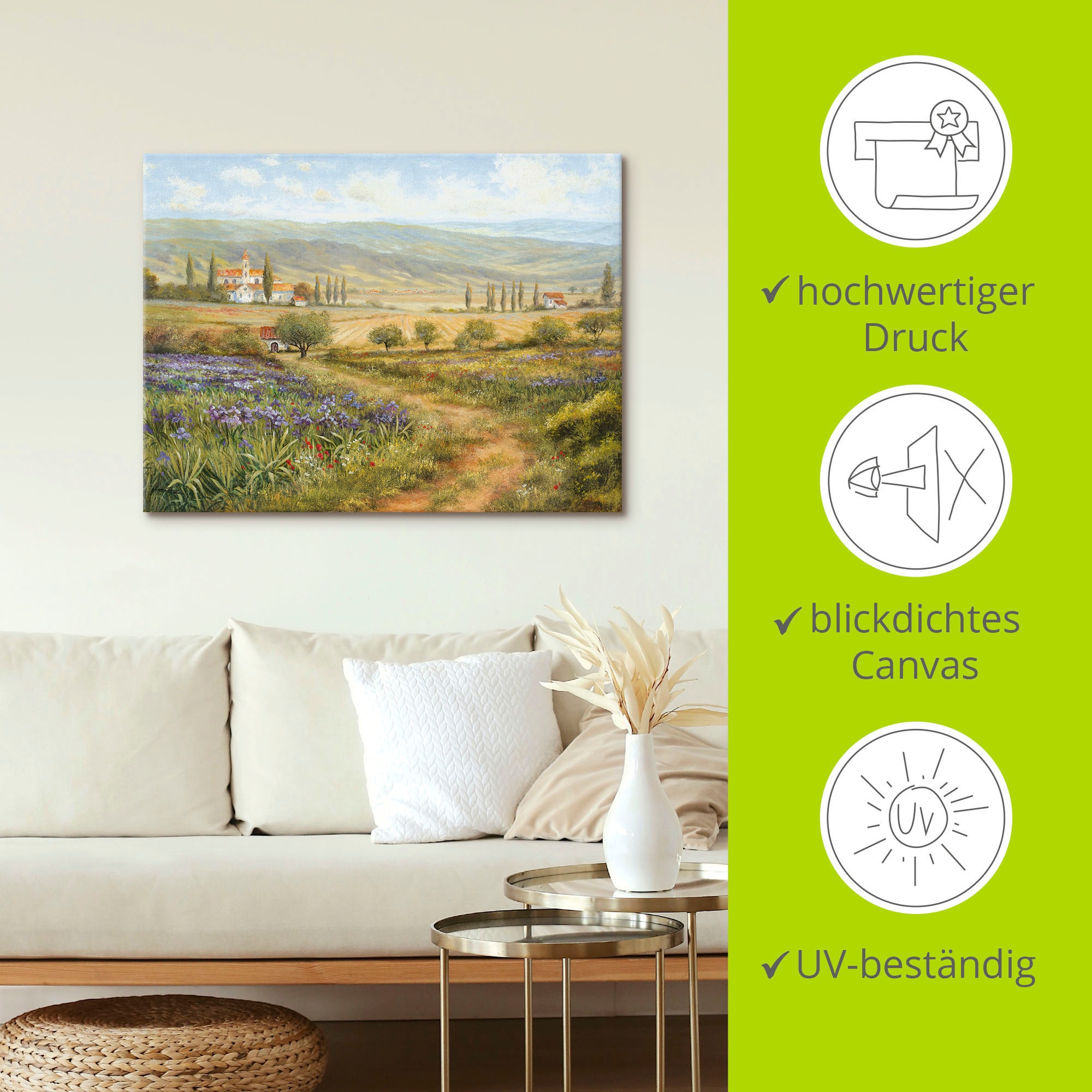 Artland Wandbild »Provence«, Bilder von Europa, (1 St.), als Alubild, Outdoorbild, Leinwandbild, Poster in verschied. Größen