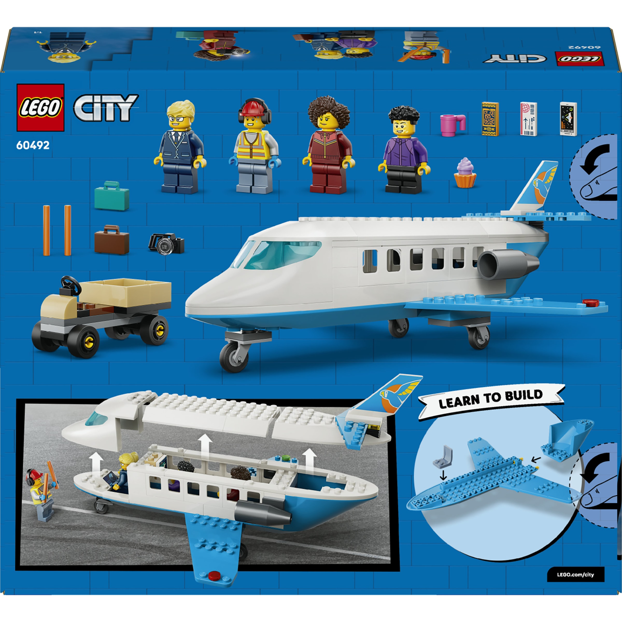 LEGO® Konstruktionsspielsteine »Passagierjet (60492), LEGO City« Made in Europe