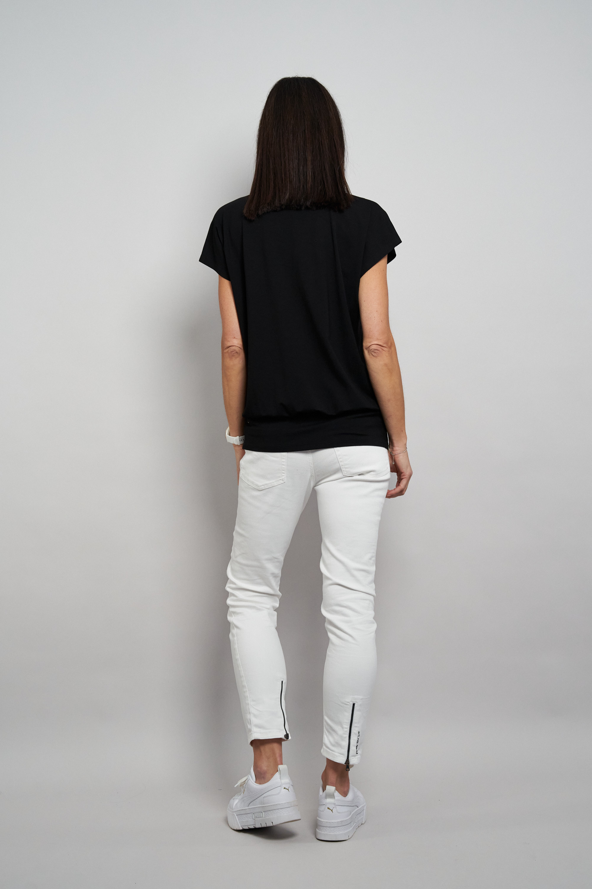 Thumbnail - Seidel Moden Rundhalsshirt mit breiten Gummiband an der Taille - MADE IN GERMANY