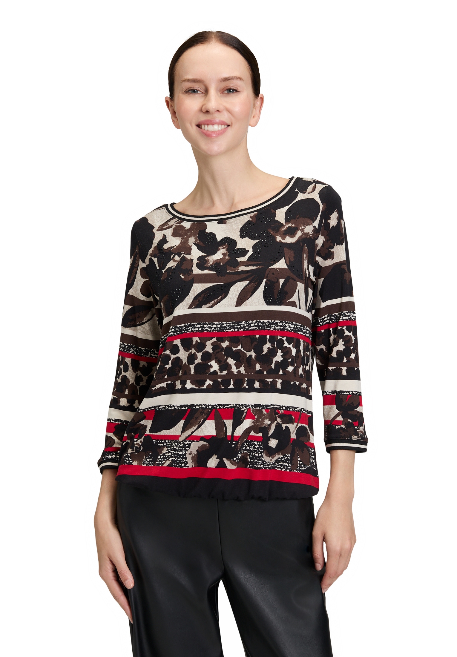 Betty Barclay 3/4-Arm-Shirt "Damen Casual-Shirt mit Tunnelzug", 1 Stk. günstig online kaufen