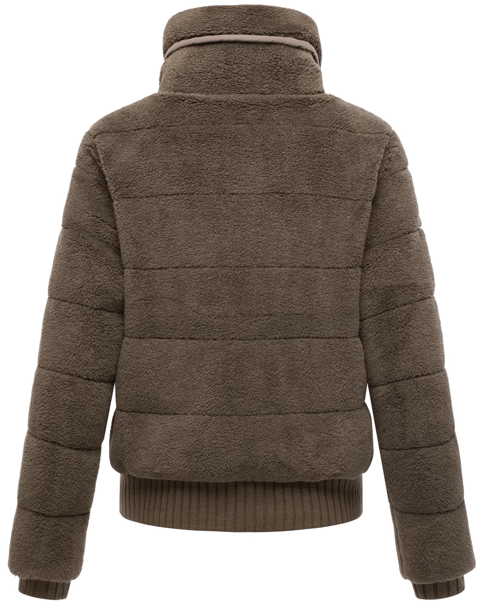 Navahoo Plüschjacke »Schneepuder 14«, warme Damen Teddyjacke für den Winter