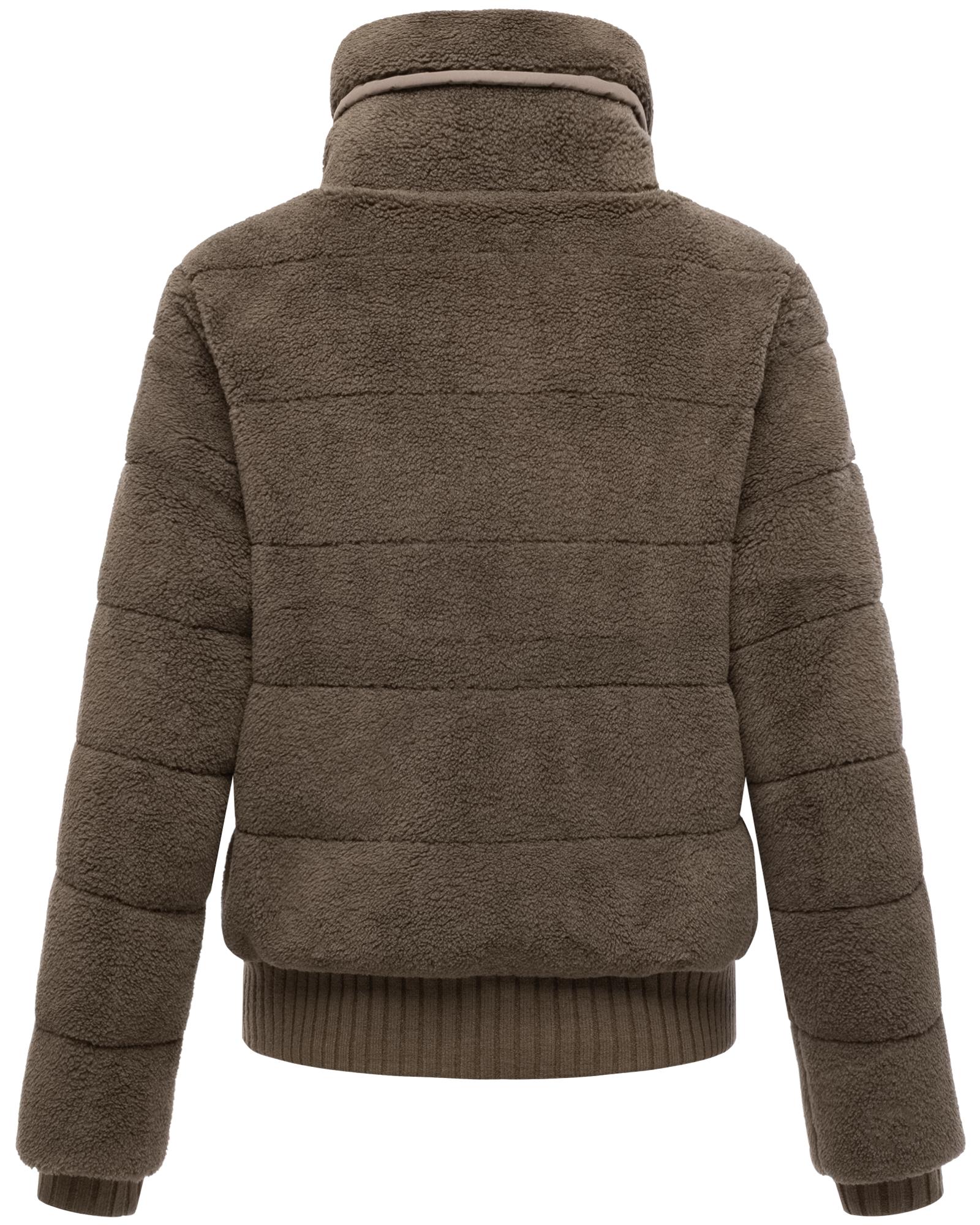 Thumbnail - Navahoo Plüschjacke "Schneepuder 14" warme Damen Teddyjacke für den Winter