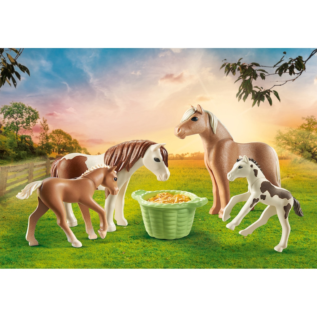 Playmobil® Konstruktions-Spielset »2 Island Ponys mit Fohlen (71000), Country«, (5 St.)