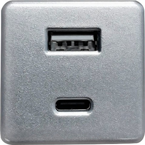 ED EXCITING DESIGN Moon Nightstand with LED Lighting & USB 3