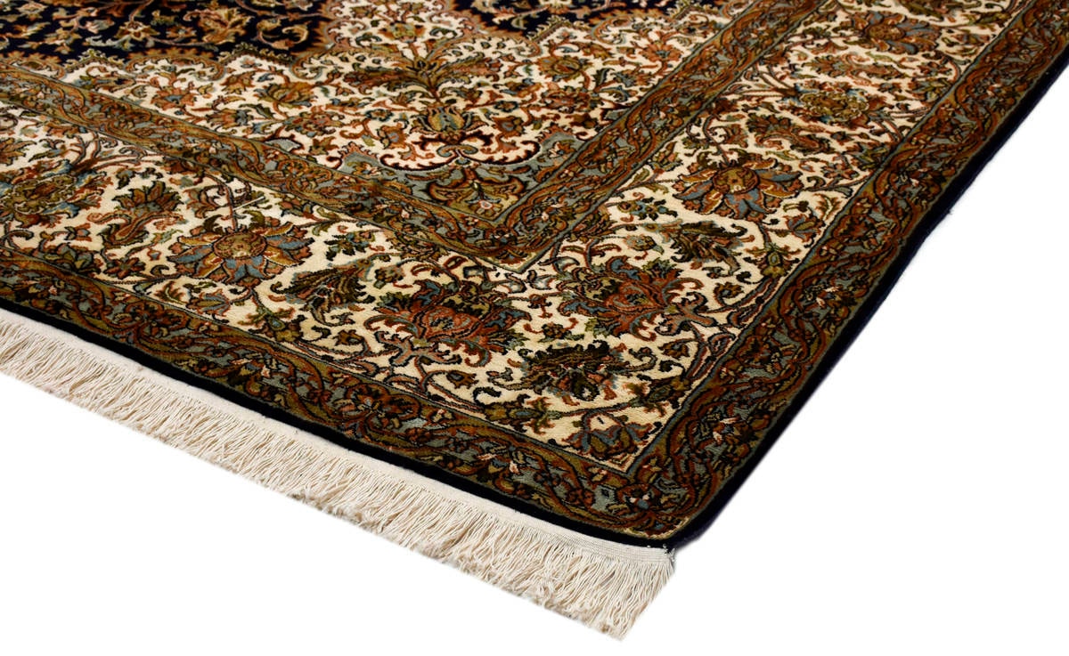 Kayoom Seidenteppich »Kashan 220«, rechteckig, 10 mm Höhe, Einzelstück mit Zertifikat, Wohnzimmer