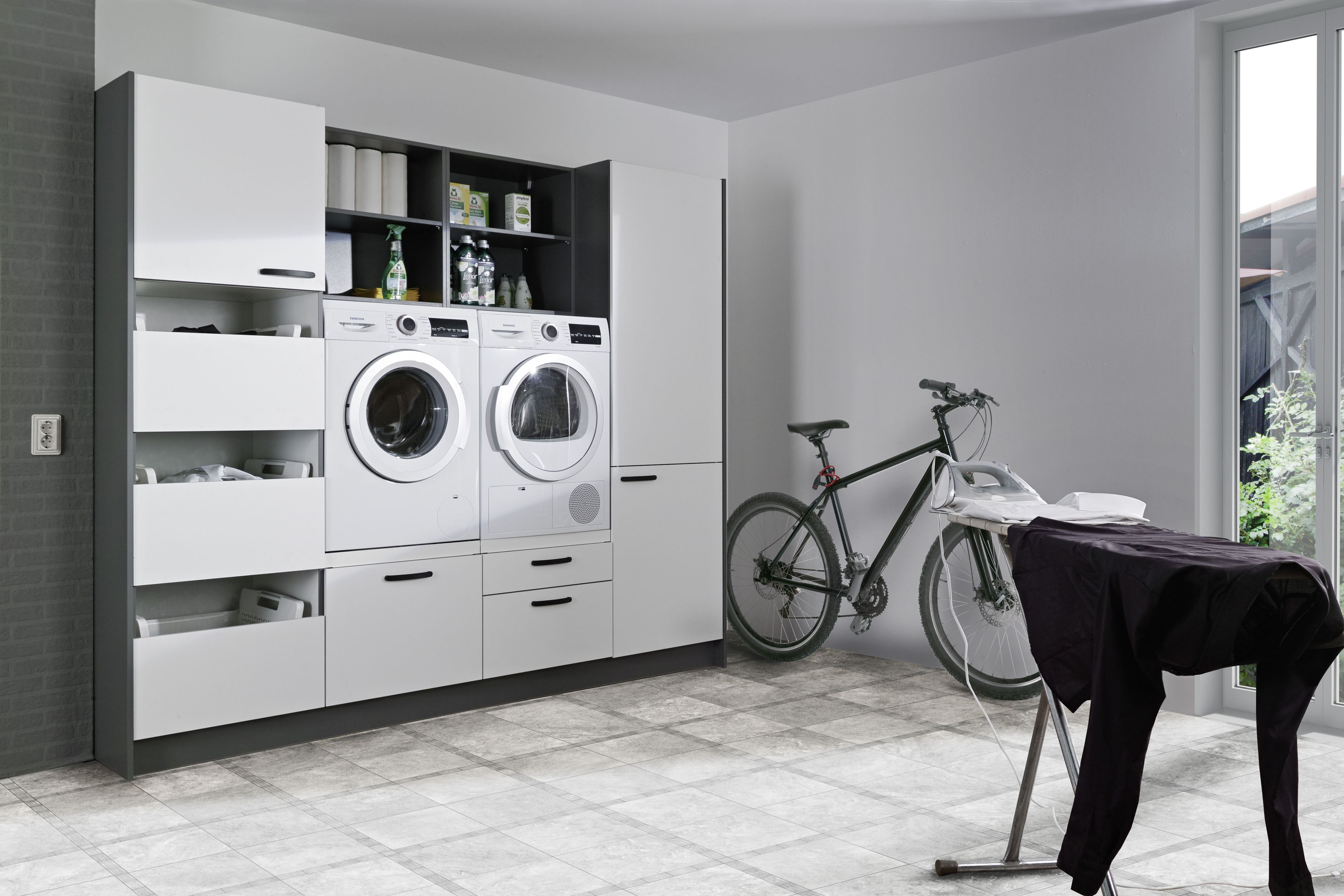Express Küchen Kleiderschrank "Arta" Komplett-Set, ohne Geräte, vormontiert, mit Soft-Close-Funktion, Stellbreite 245 cm, 9 Stk. tlg.