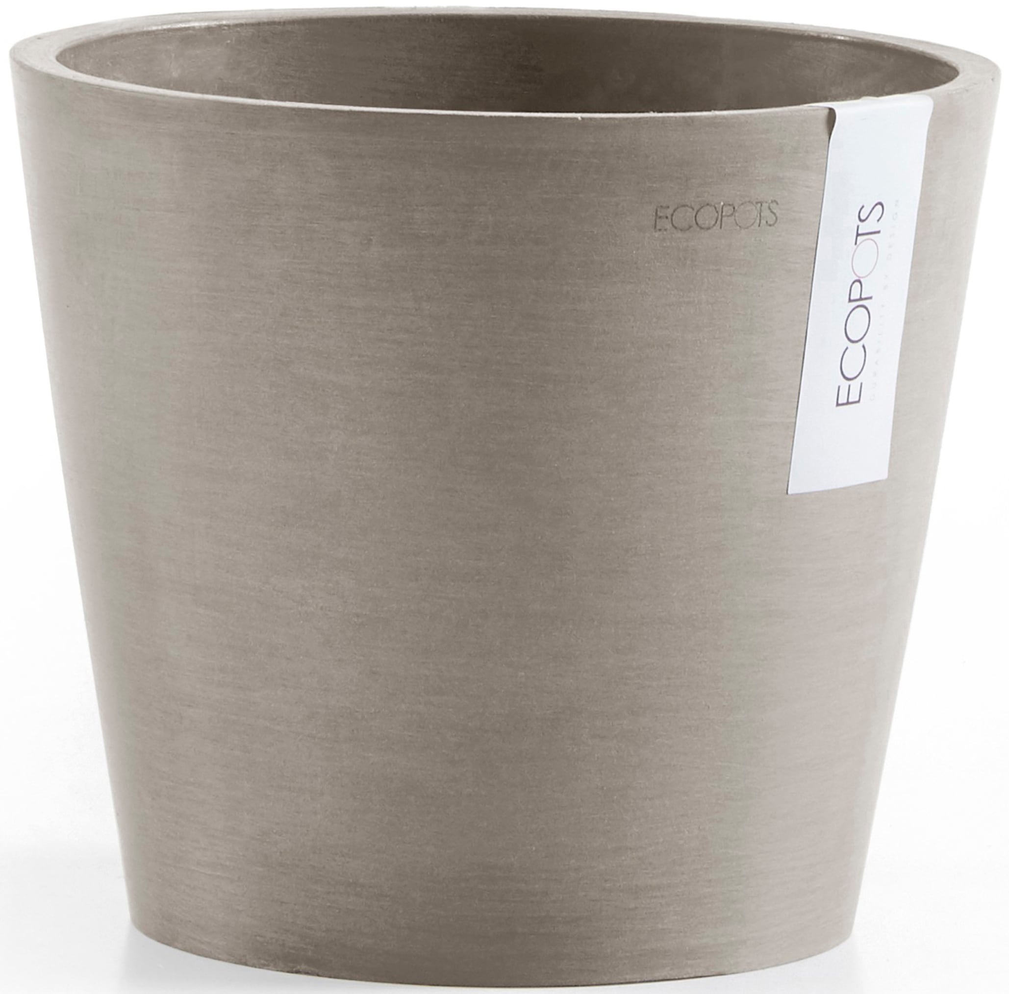 ECOPOTS Blumentopf »Amsterdam 20 + Wassersystem Taupe«, für innen und außen: frostsicher, bruchsicher und lichtbeständig