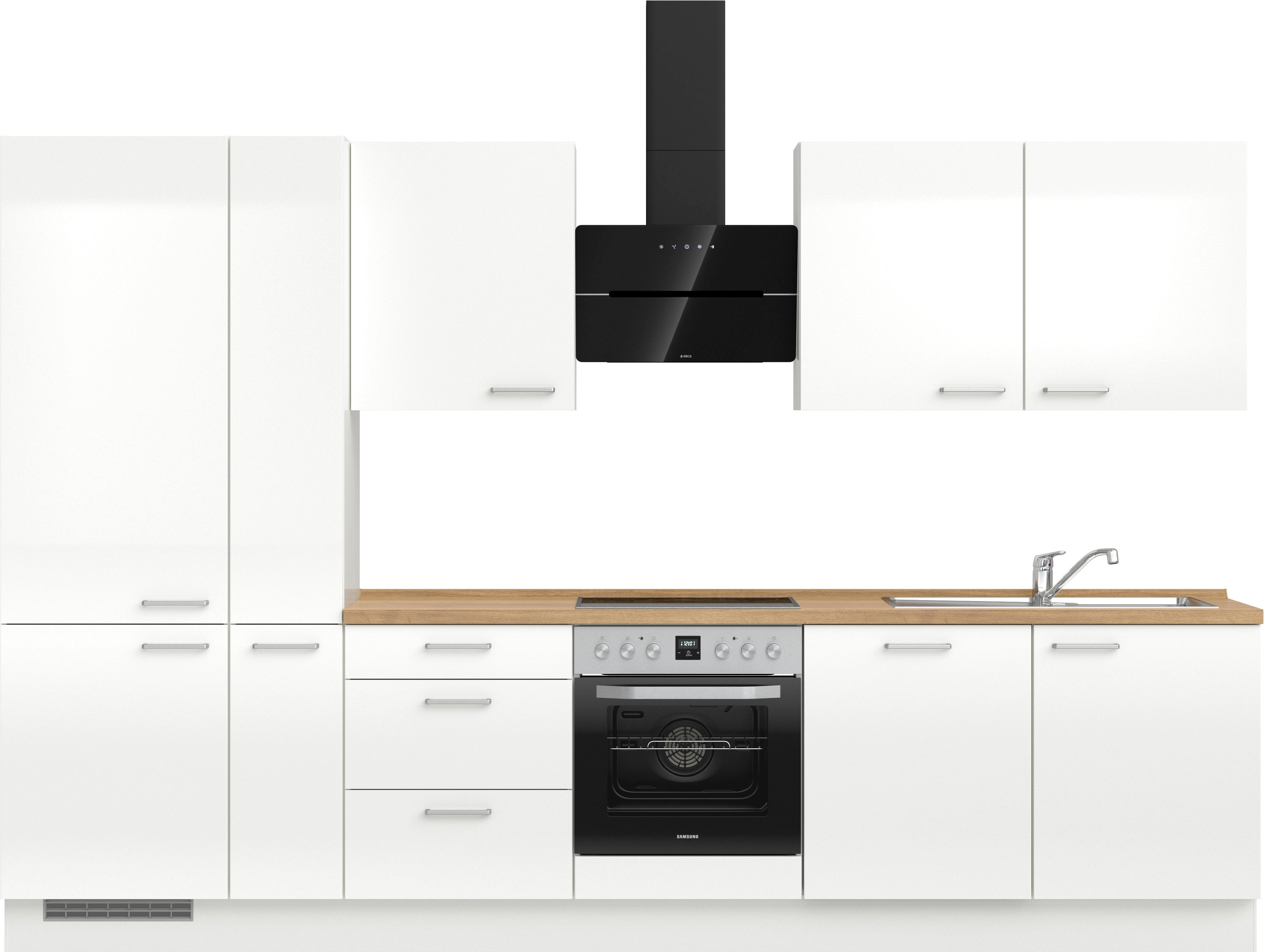 nobilia ""Flash II", NEU: individuell anpassbar mit gratis Profi-Beratung" vormontiert, Breite 330 cm, Ausrichtung wählbar, wahlw. mit E-Geräten