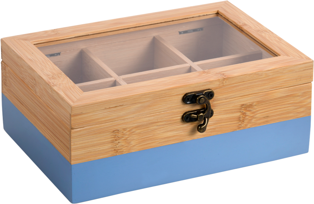 KESPER Teebox "Aufbewahrungsbox mit 6 Fächern, aus Bambus, FSC" 1 Stk. tlg. günstig online kaufen