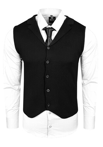 Rusty Neal Langarmhemd, bestehend aus Hemd, Weste und Krawatte kaufen