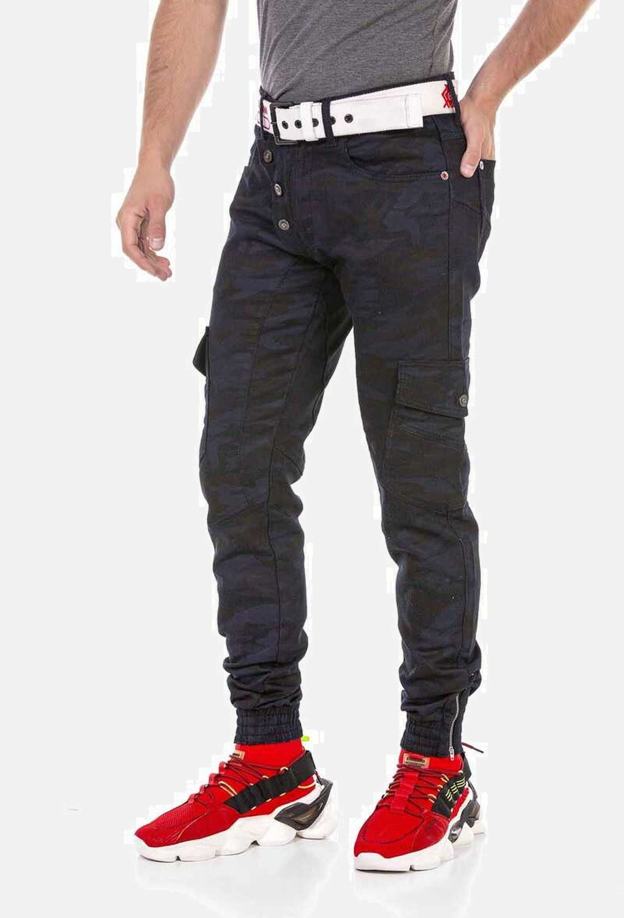 Cipo & Baxx 5-Pocket-Jeans »Cipo & Baxx Jeans« mit tollen Cargotaschen, CD690