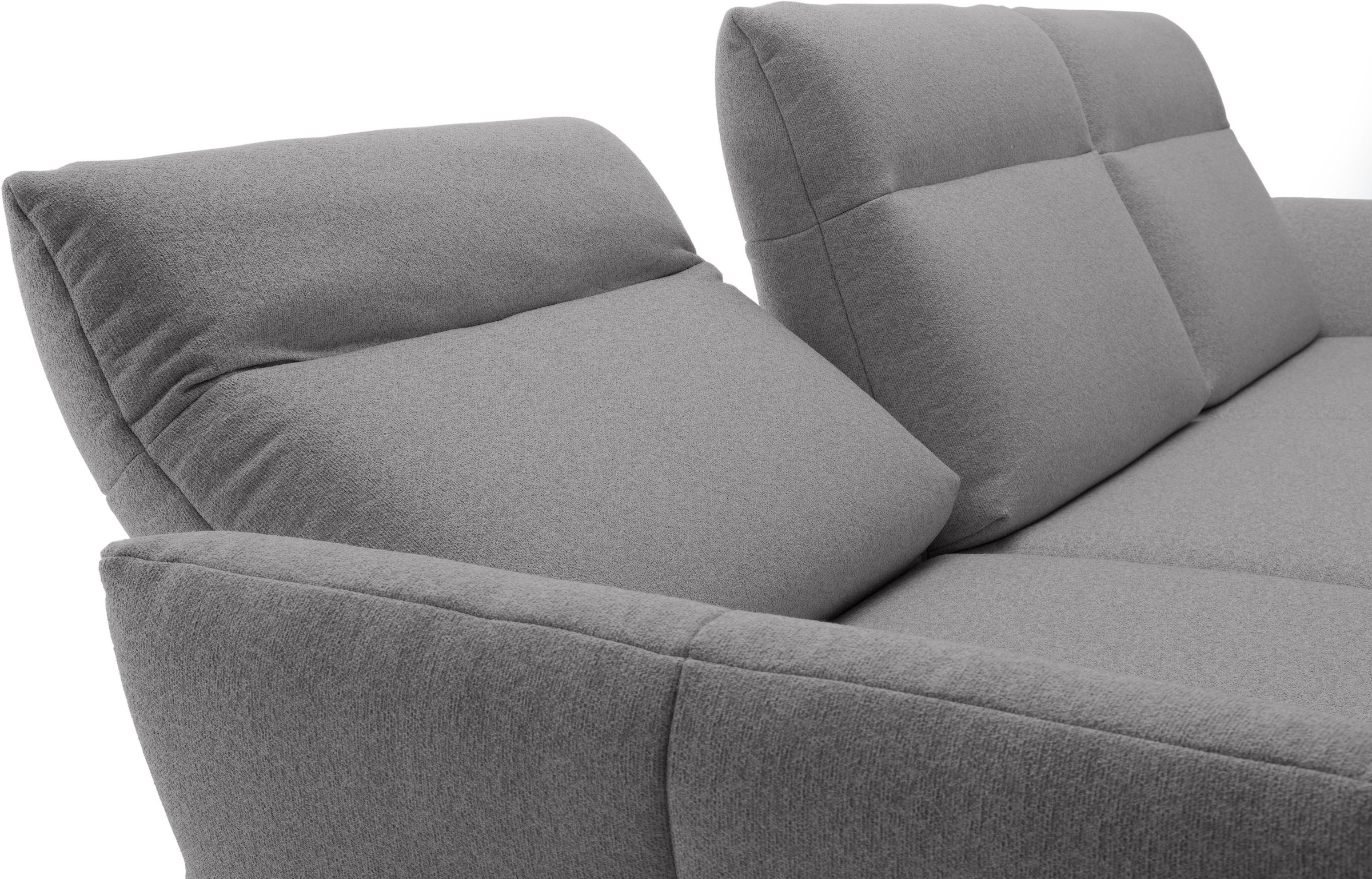 Creation BY ROLF BENZ Ecksofa »CR.460«, Sockel in Eiche, Alugussfüße in umbragrau, Breite 298 cm