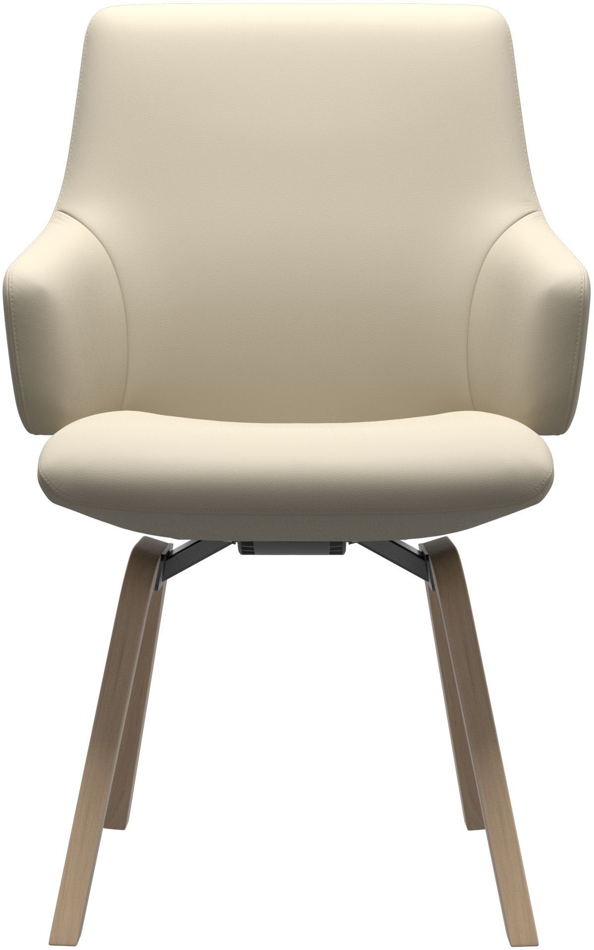 Thumbnail - Stressless Polsterstuhl "Laurel", Leder BATICK, Low Back mit Armlehne, Größe L, mit schräggestellten Beinen in Eiche