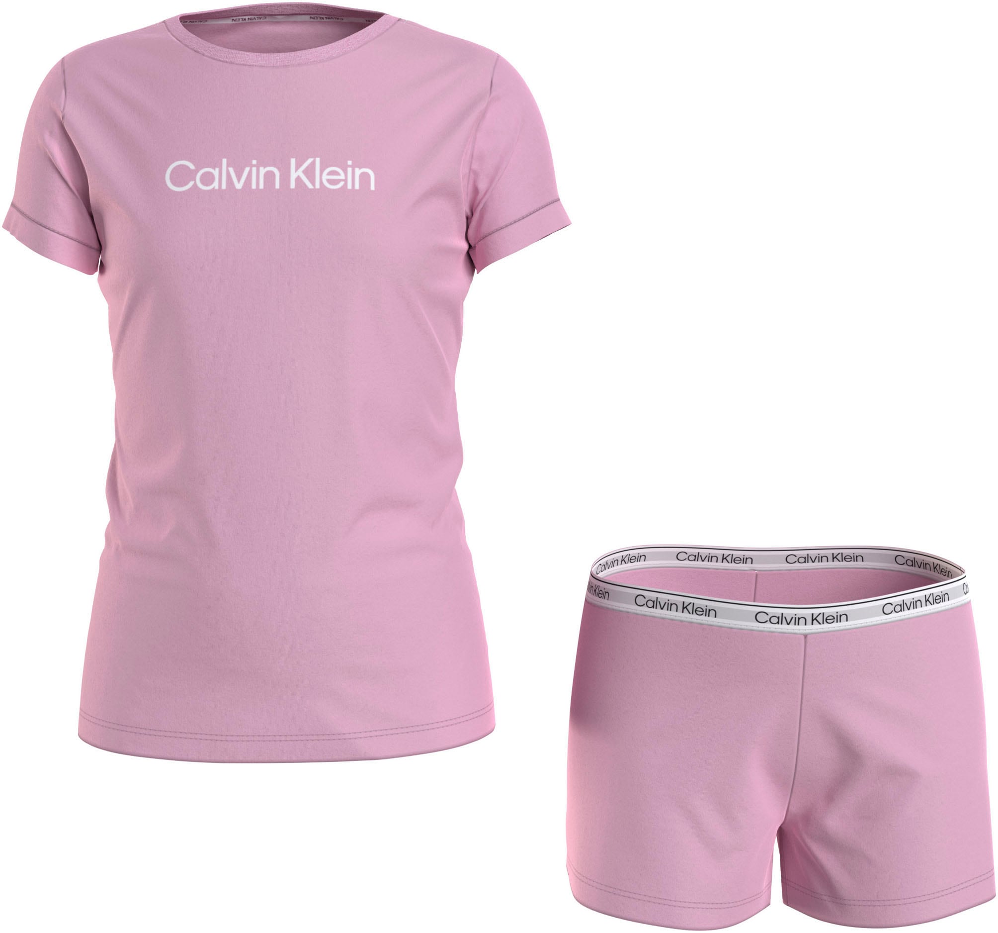 Calvin Klein Underwear Pyjama "KNIT PJ SET (SS+SHORT)", (Set, 2 tlg.), Kinder bis 16 Jahren
