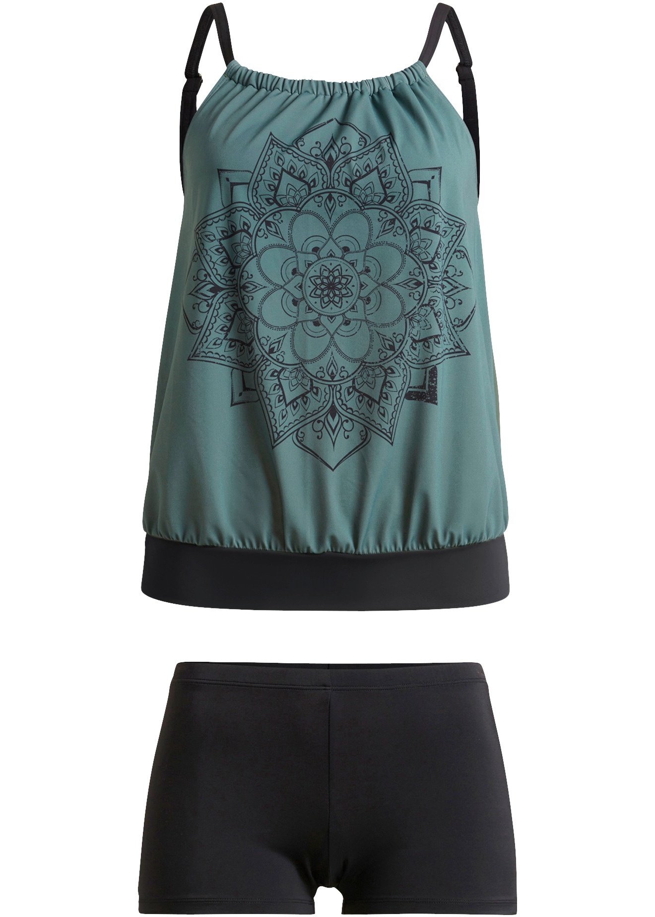 bonprix Tankini Set,  mit auffälligem Druck, sportlicher Stil, aus Polyamid und Elasthan