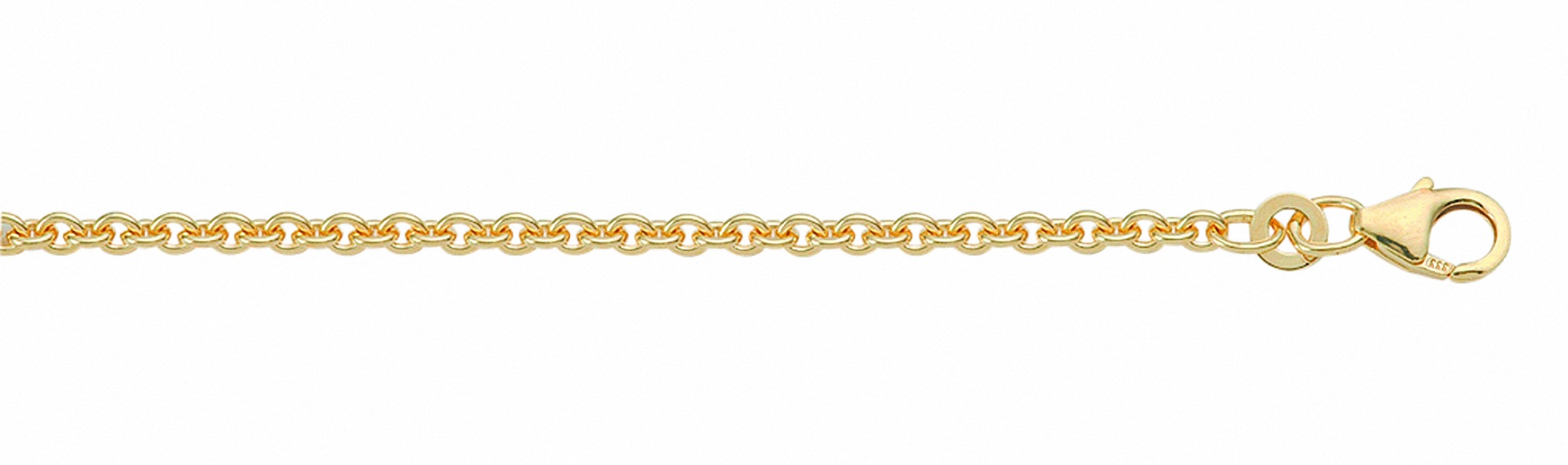 ADELIA ́S Damen Silberkette "Damen 925 Silber Anker Halskette Ø 1,9 mm", 50, Silber 925 (Sterlingsilber), gold, Silber 925 (Sterlingsilber),