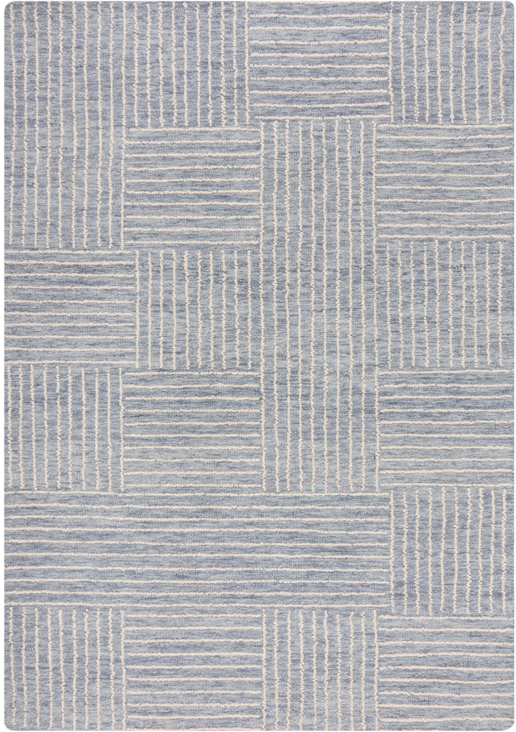 FLAIR RUGS Wollteppich "Abstract Check" rechteckig 5 Höhe Teppich aus Wolle günstig online kaufen