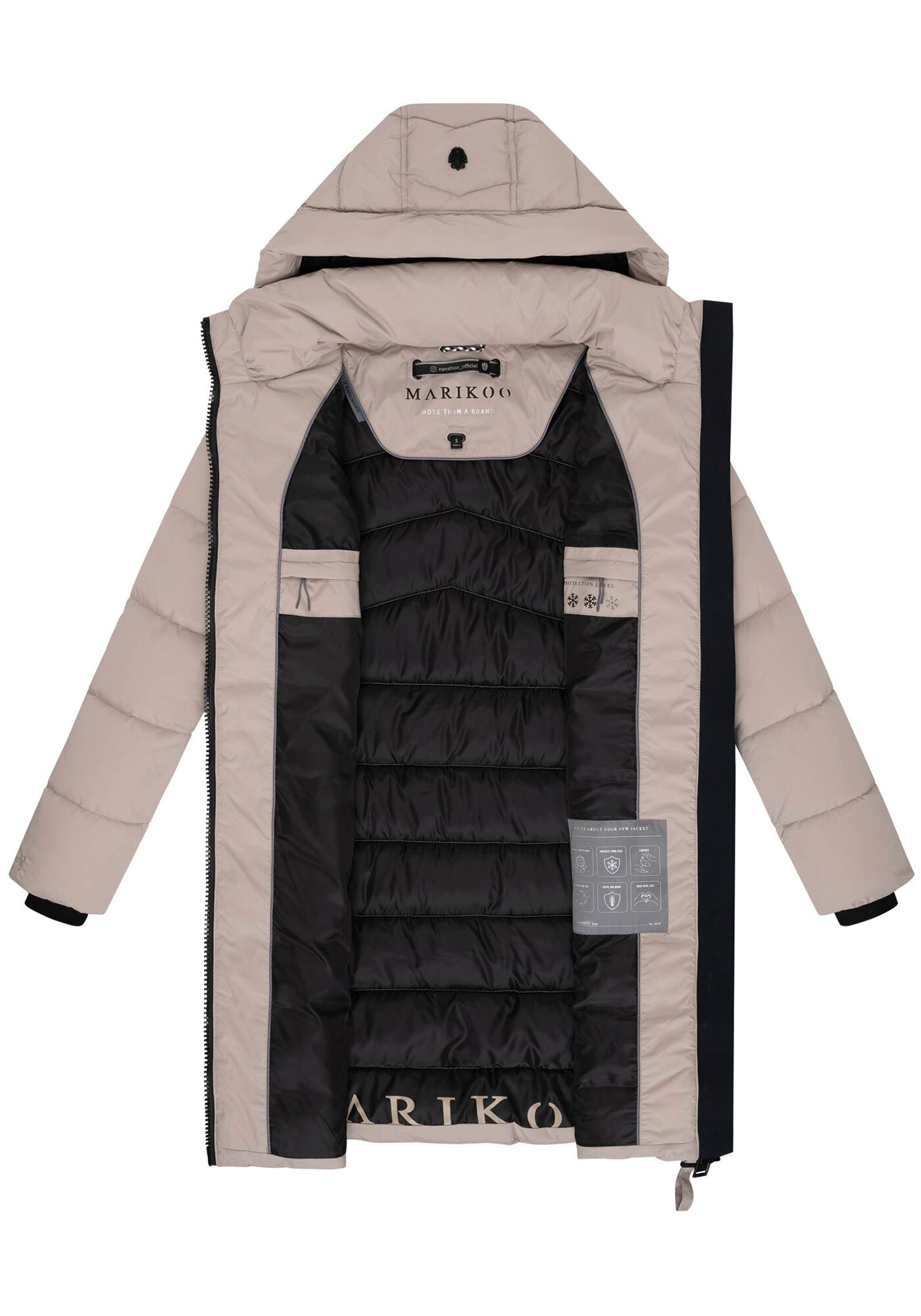 Marikoo Winterjacke »Kaltnäschen«, mit warmem Fleece in den Taschen