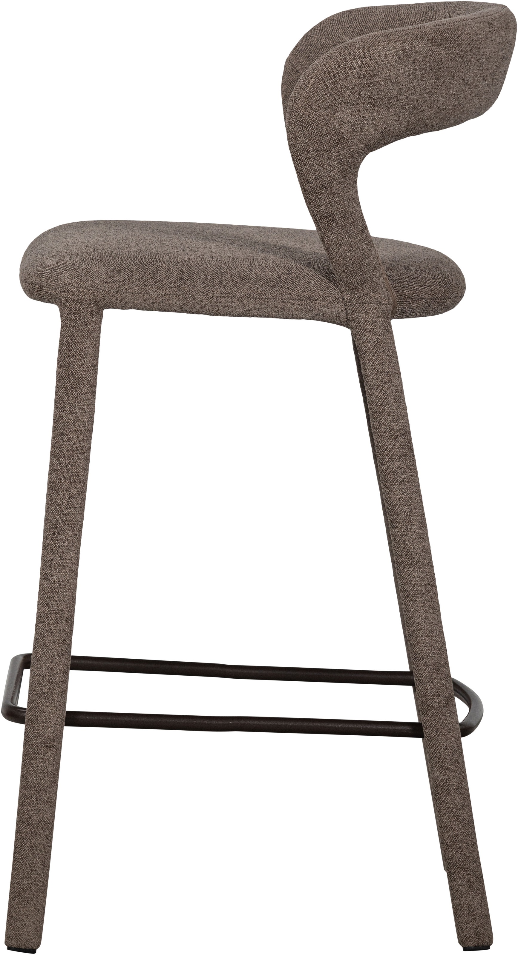 WOOOD Barhocker »Noble mit vollgepolstertem Gestell und Fußstütze B 48 x T 52 x H 95 cm« Gewebter Bezug, Hohe Verschleißfestigkeit, Tragkraft 150 kg