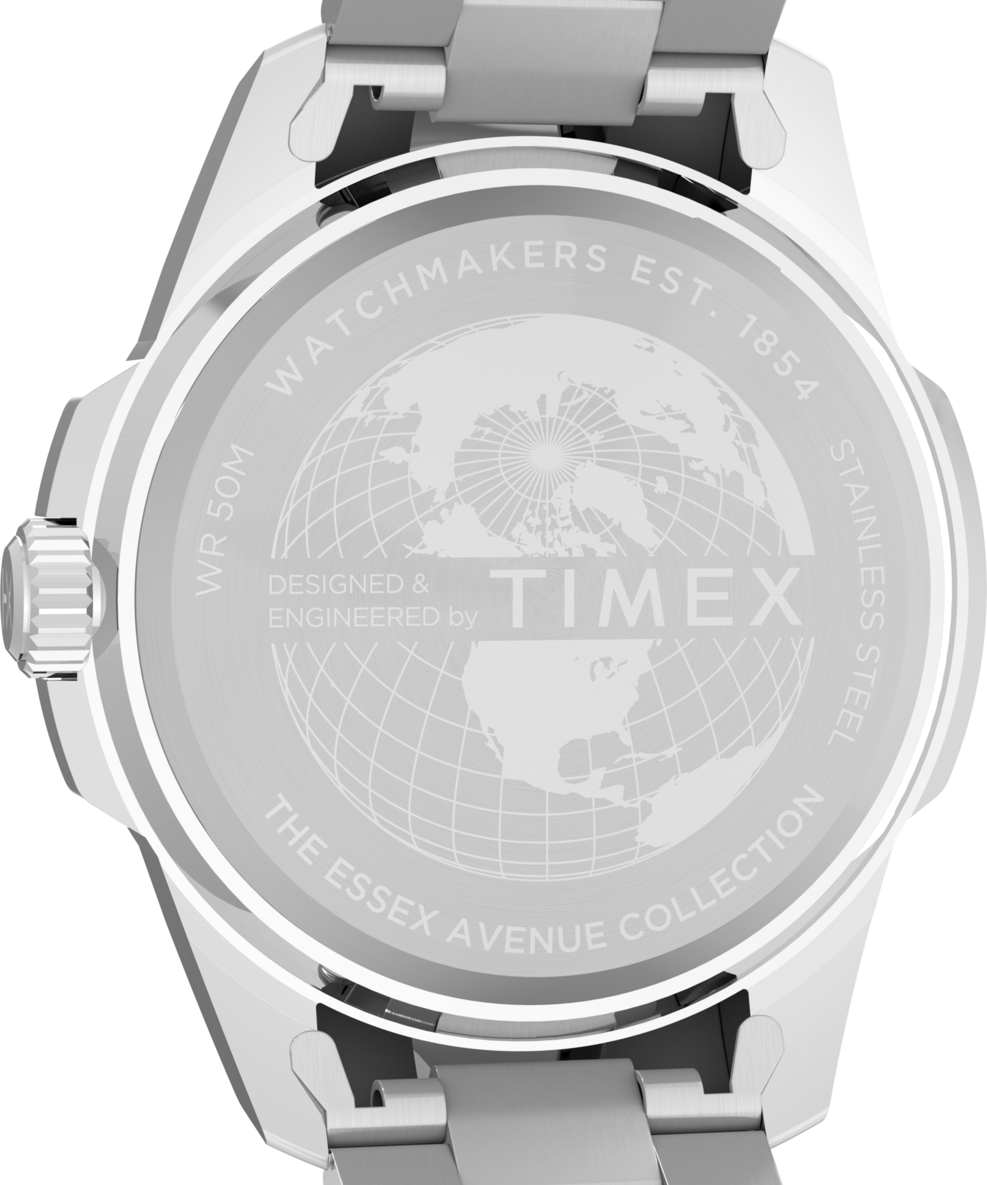 Timex Quarzuhr »ESSEX«, Armbanduhr, Herrenuhr, Edelstahlarmband, Datum, Leuchtzeiger