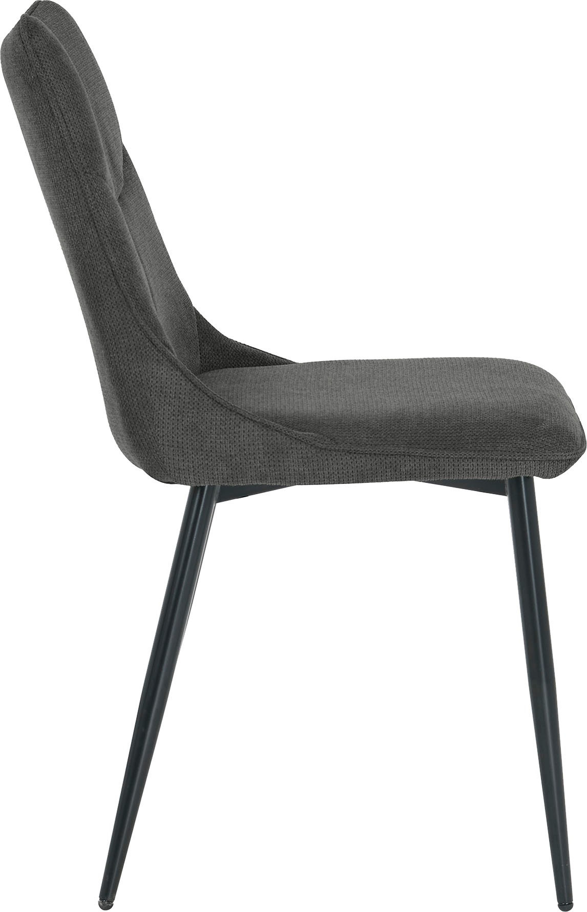 byLIVING Esszimmerstuhl »Carlo (2er-Set)«, (Set), Gestell Metall schwarz, Küchenstuhl, Webstoffbezug, diverse Farben