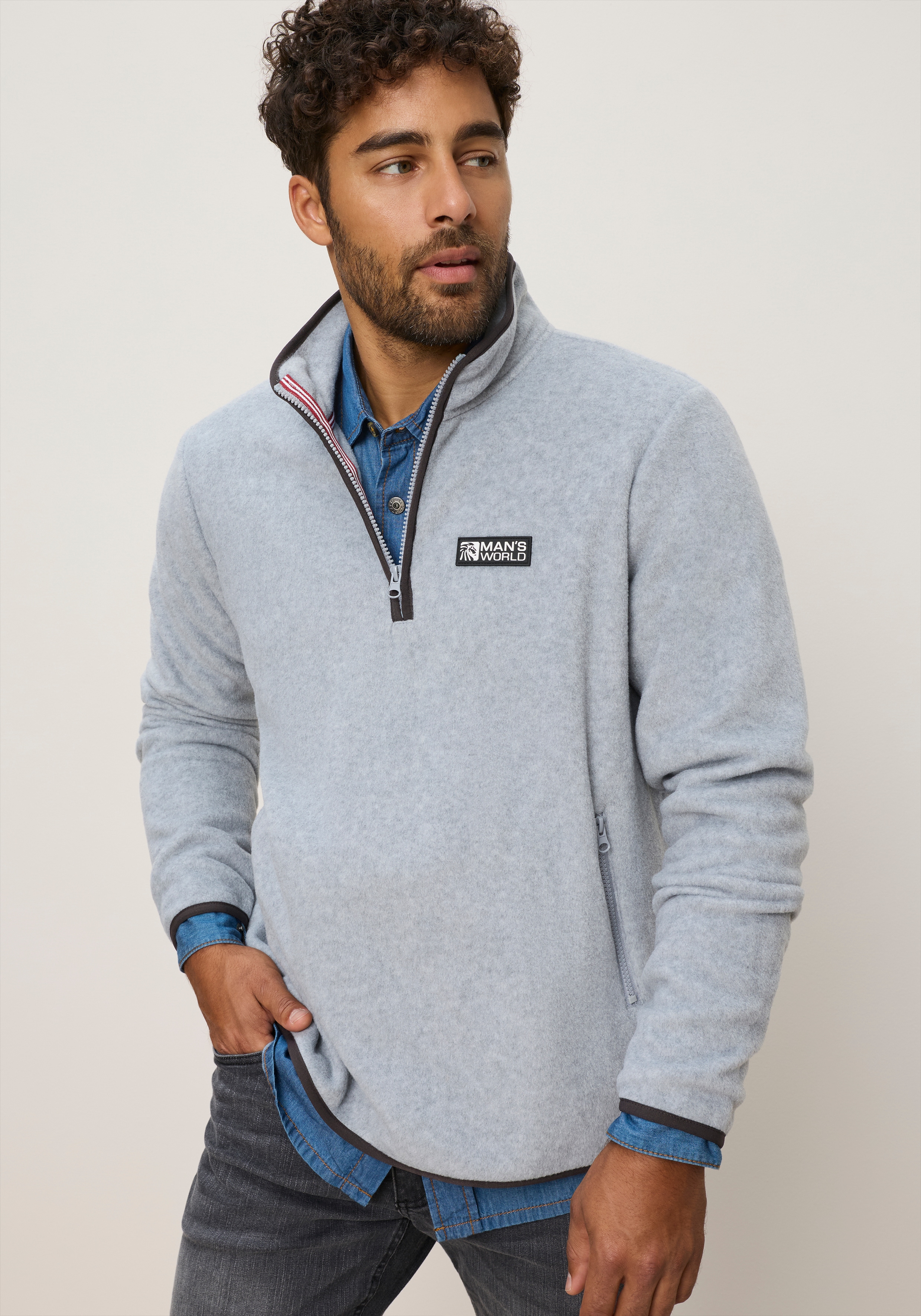 Mans World Fleecepullover, Leicht, weich und komfortabel. Für Outdoor, Freizeit und Zuhause