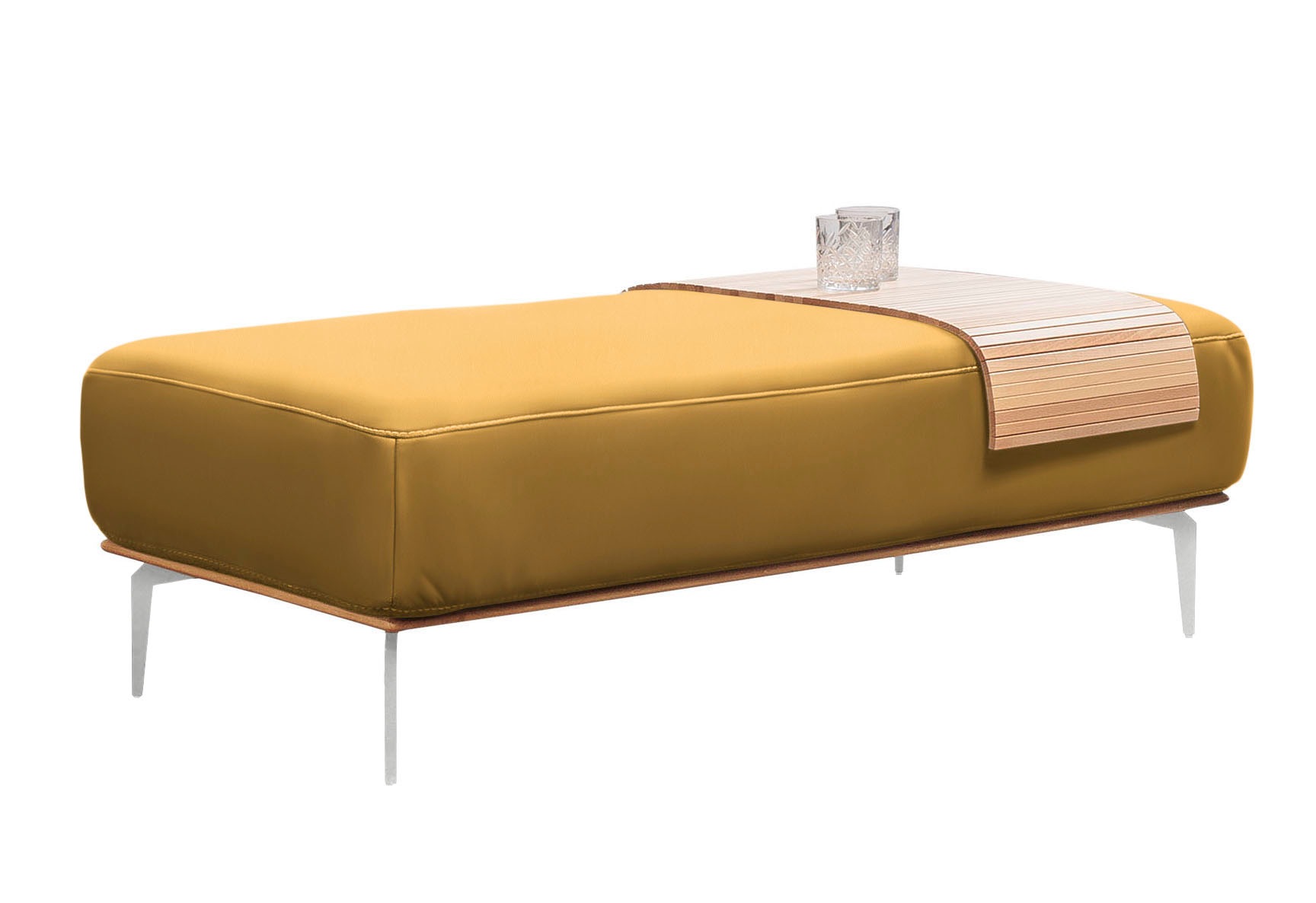 W.SCHILLIG mit elegantem Holzsockel, Füße in Chrom glänzend, Breite 150 cm günstig online kaufen